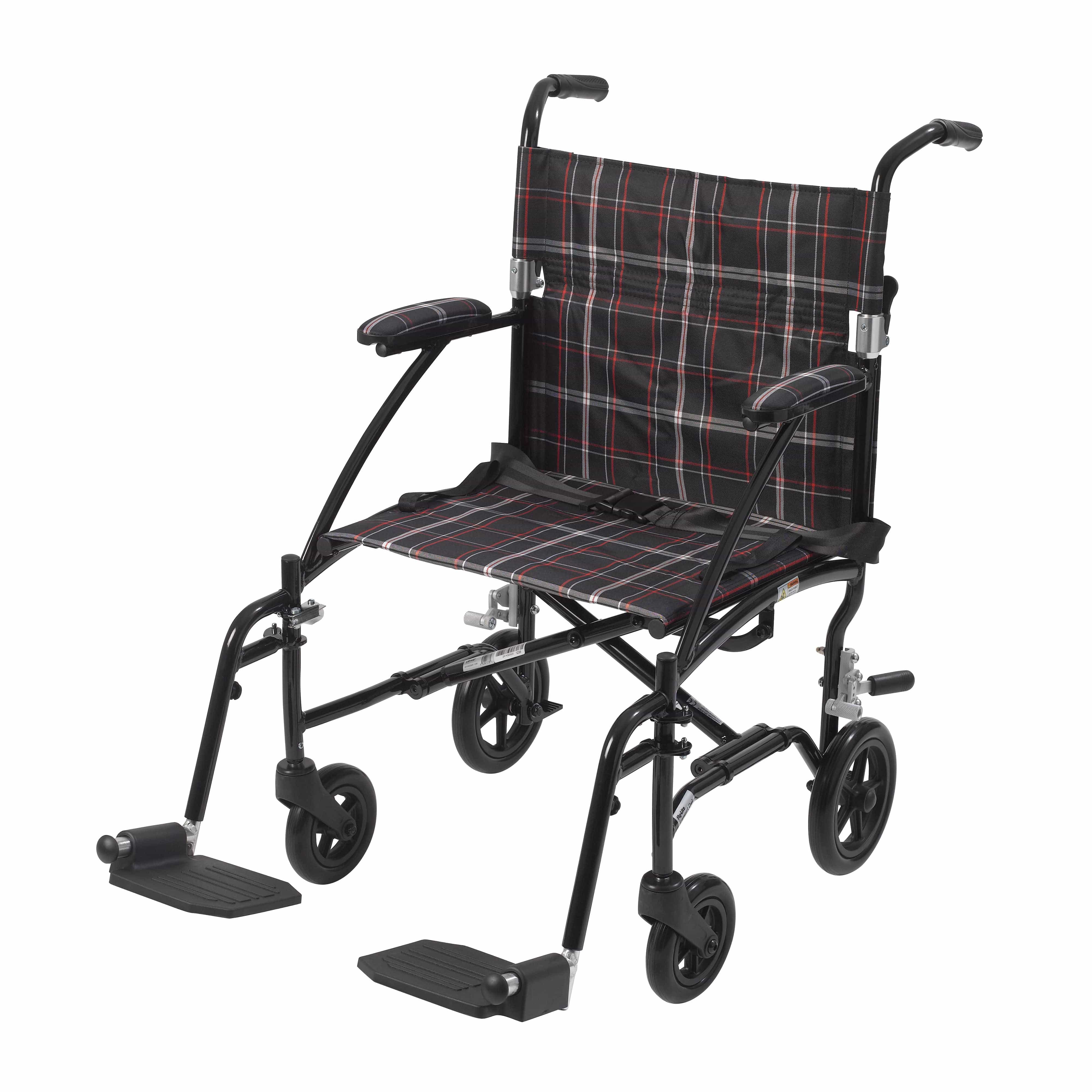 Drive Medical Drive Medical Fly Lite Ultra Lightweight Transport Wheelchair dfl19-blk