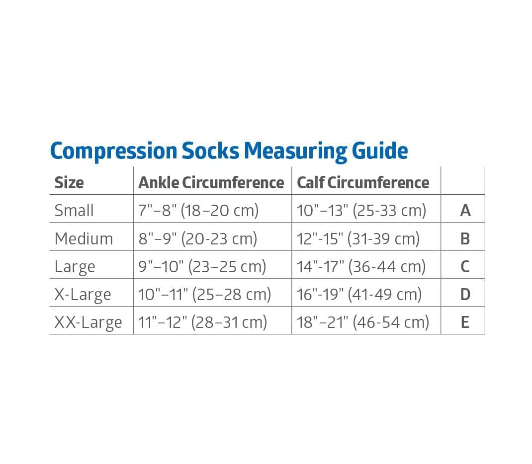 Medline Medline CURAD Knee 15-20mmHg Cushioned Compression Socks MDS1714EBH