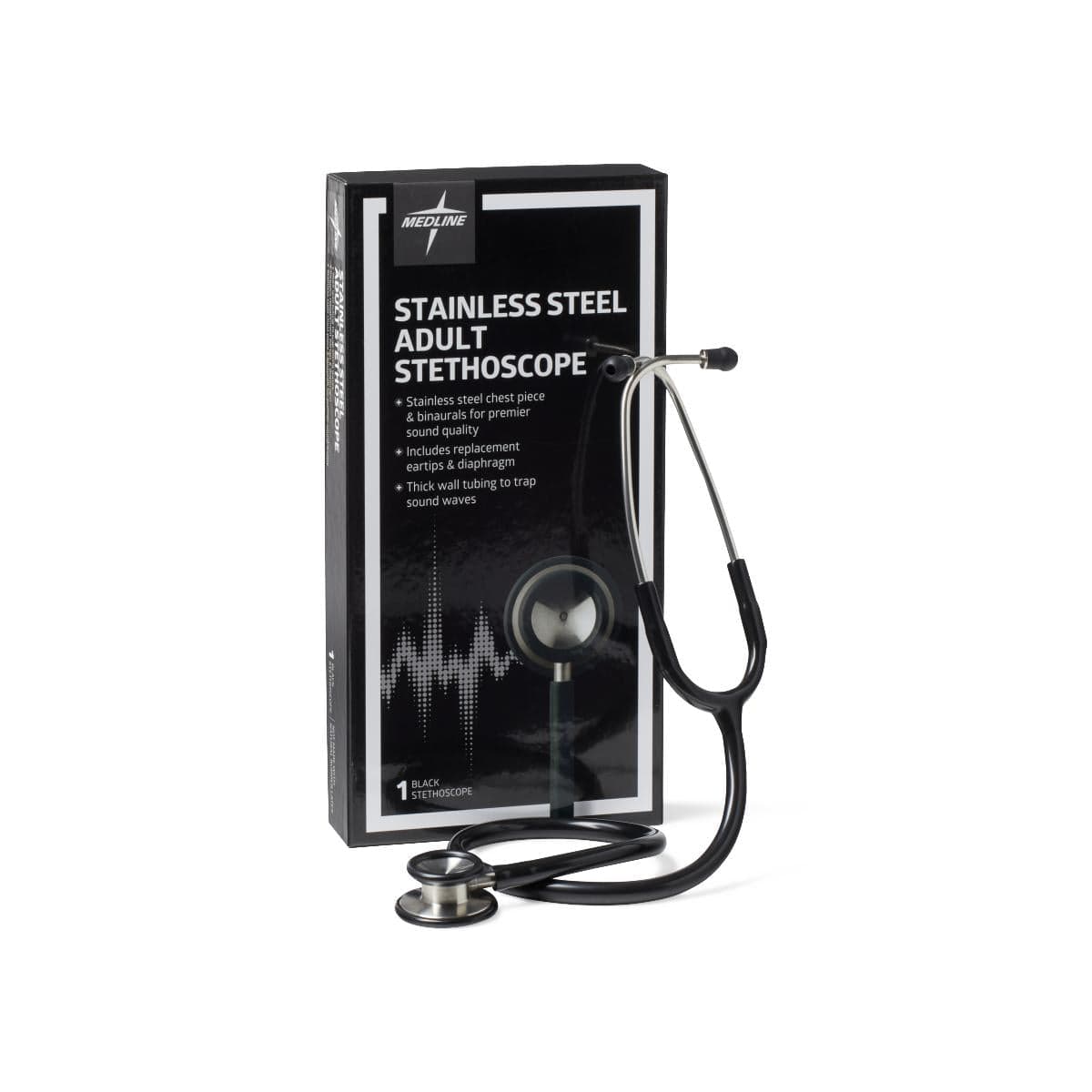 Medline Medline Elite Adult Stainless Steel Stethoscopes MDS92260