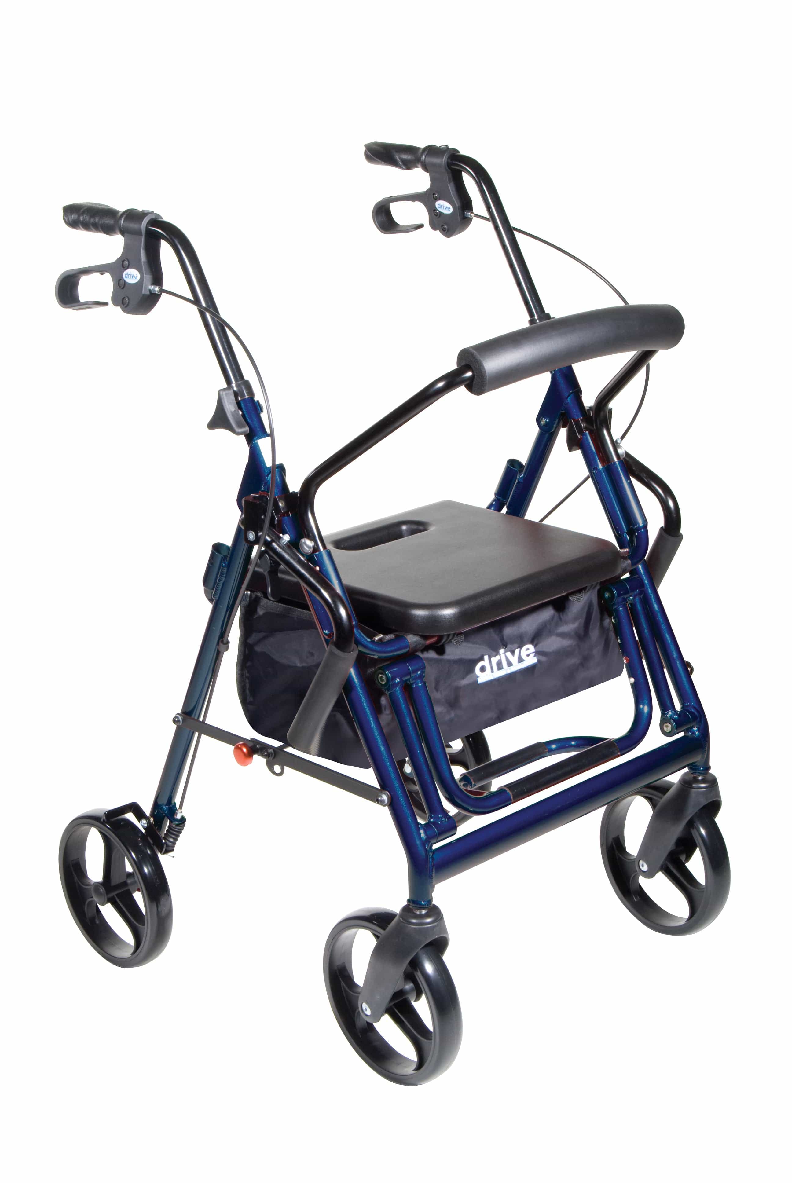 Drive Medical Drive Medical Duet Dual Function Transport Wheelchair Rollator Rolling Walker 795b