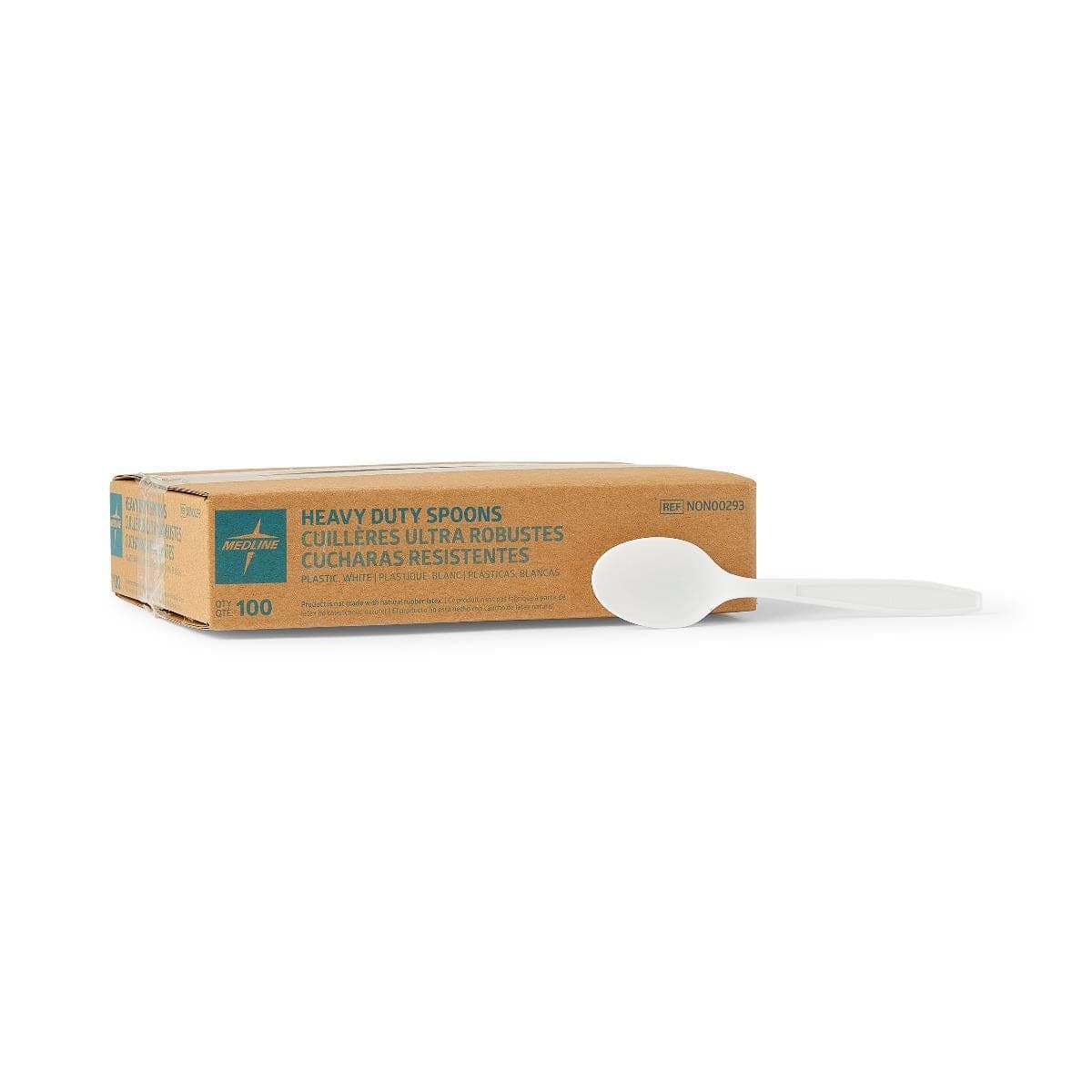 Medline Medline Disposable White Plastic Spoons NON00293Z