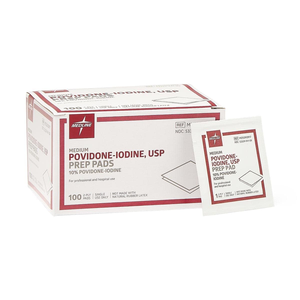 Medline Medline Povidone-Iodine PVP Prep Pads MDS093917H