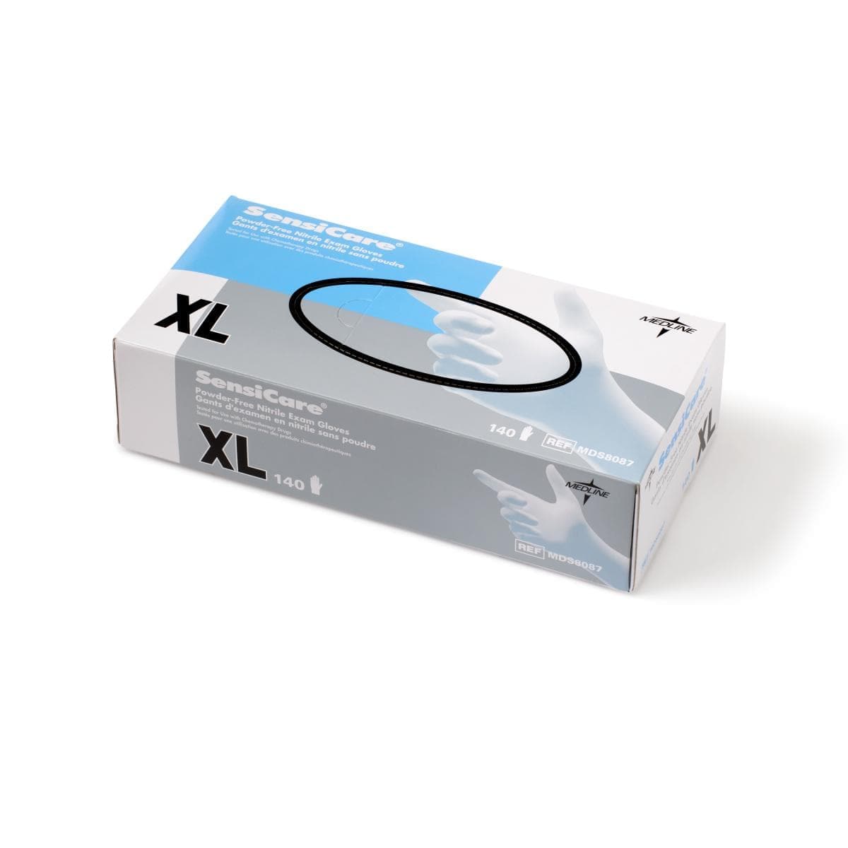 Medline Medline SensiCare Powder-Free Nitrile Exam Gloves MDS8087H