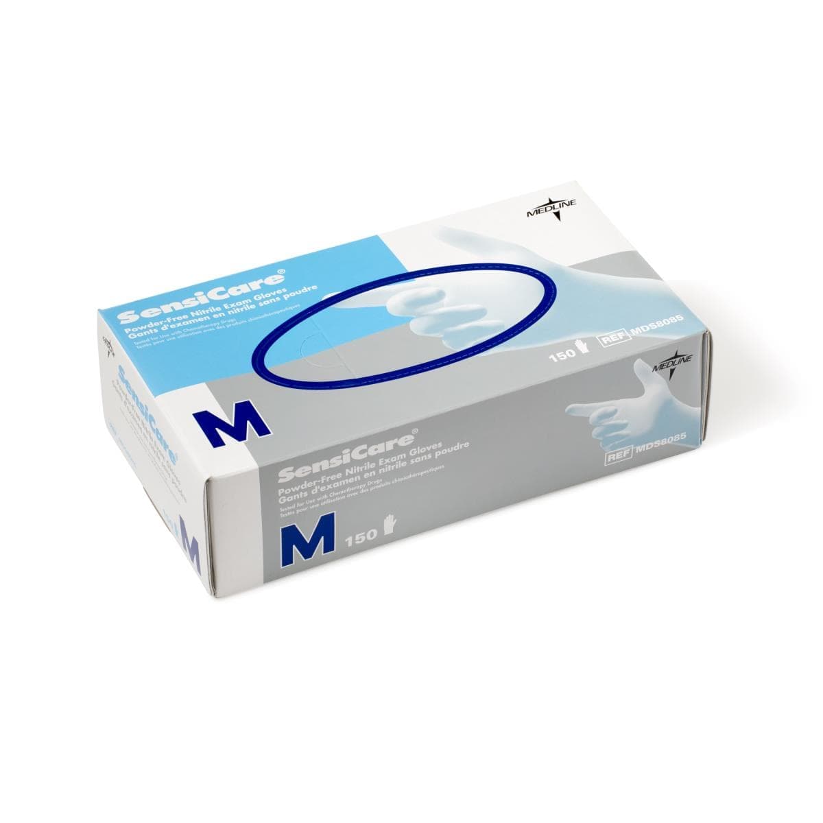 Medline Medline SensiCare Powder-Free Nitrile Exam Gloves MDS8085H