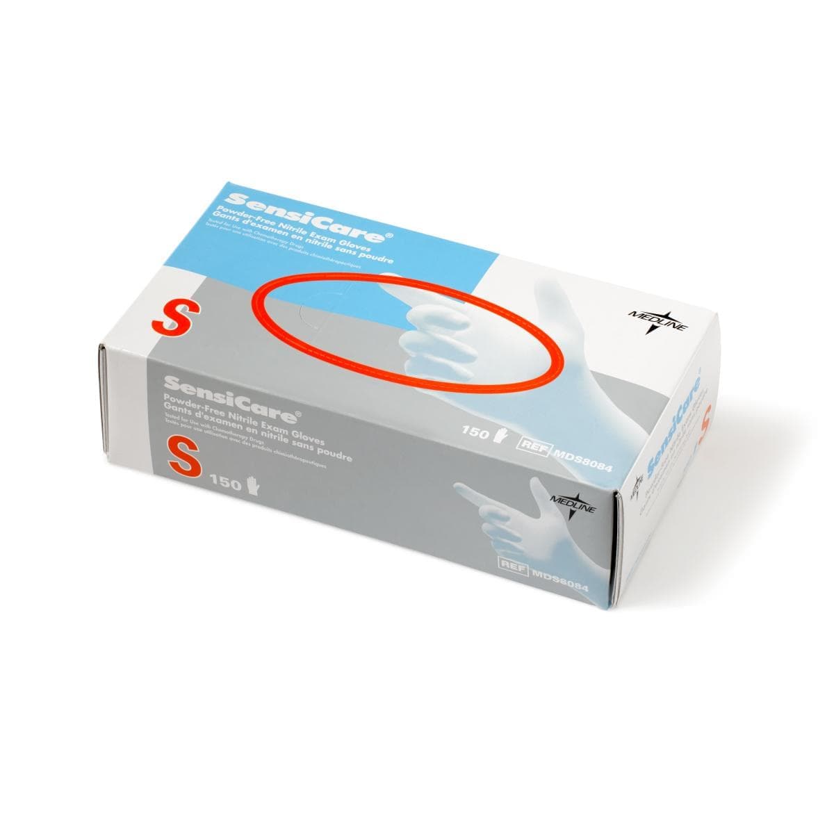 Medline Medline SensiCare Powder-Free Nitrile Exam Gloves MDS8084H