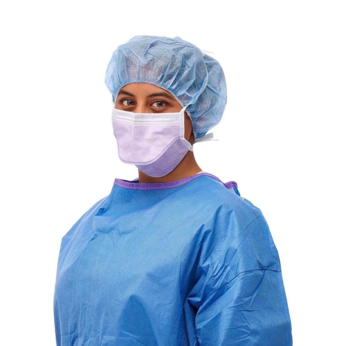 Medline Medline ASTM Level 2 Duckbill Anti-Fog Surgical Face Mask with Ties NON27382FRZ