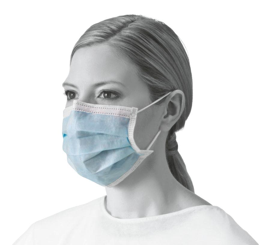 Medline Medline Basic Procedure Face Mask with Ear Loops NON27378Z