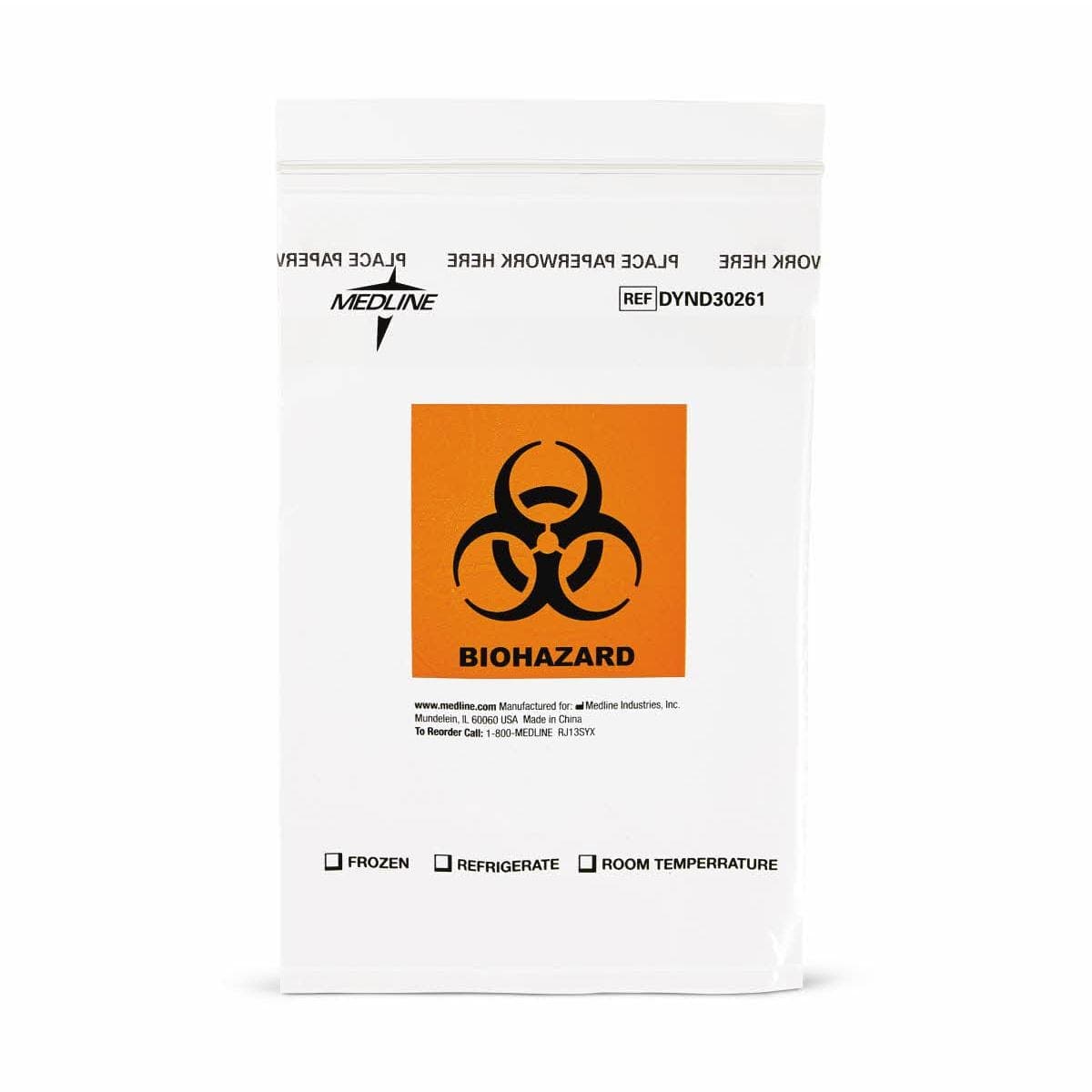 Medline Medline Zip-Style Biohazard Specimen Bags DYND30261