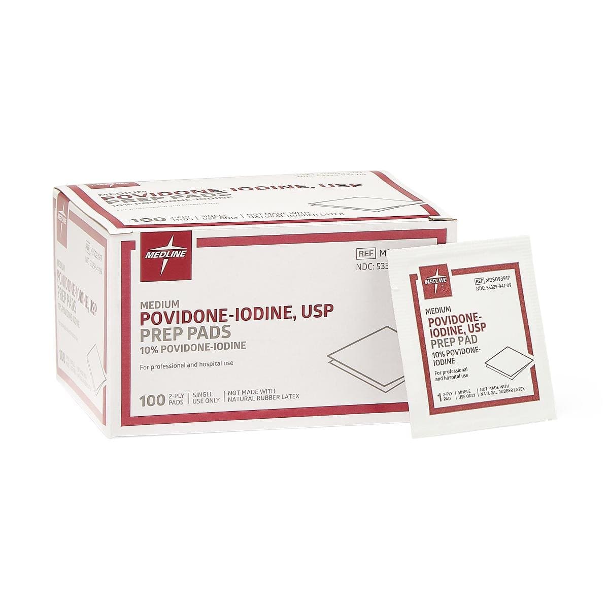 Medline Medline Povidone-Iodine PVP Prep Pads MDS093917