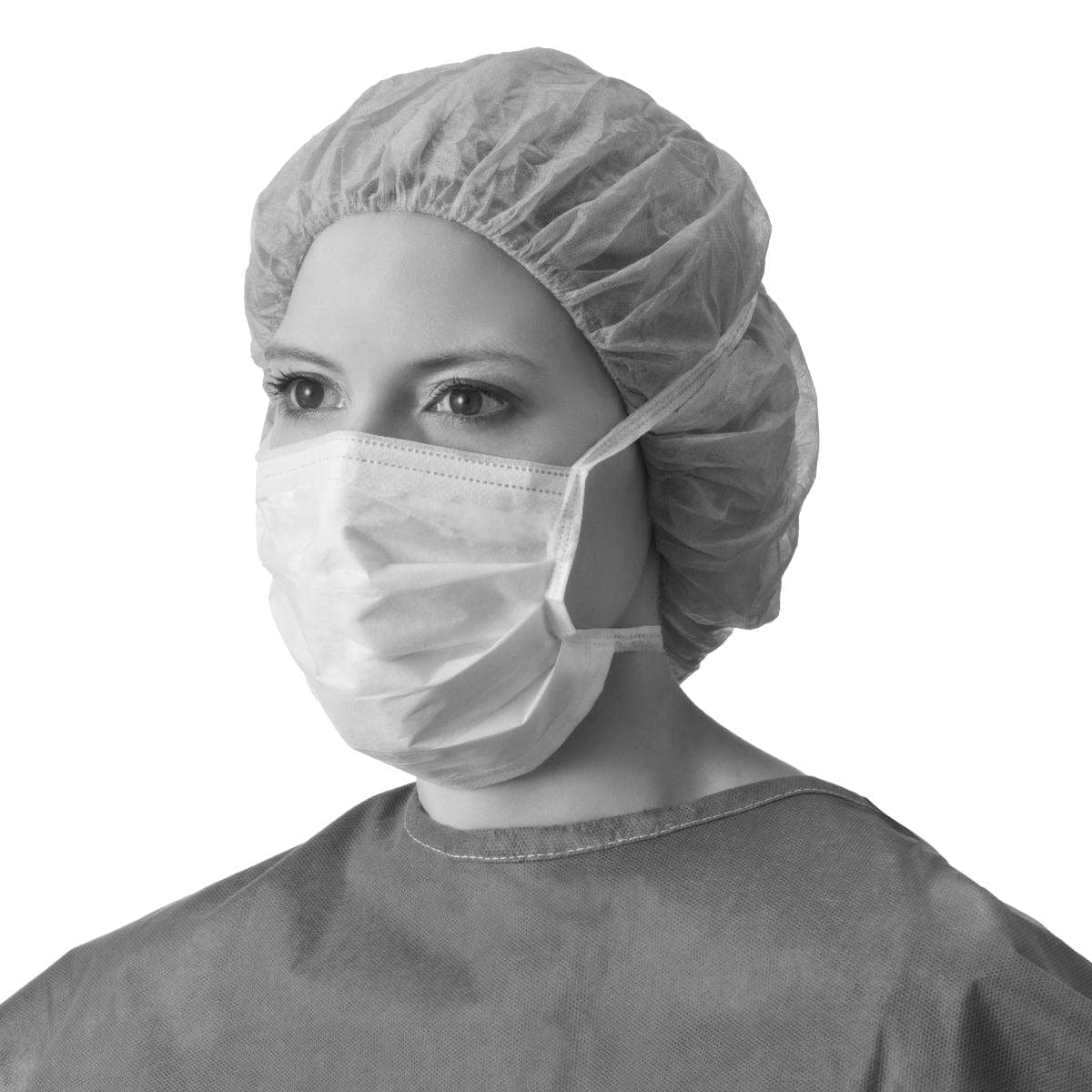 Medline Medline Hypoallergenic Filter Surgical Face Mask with Ties NON27385