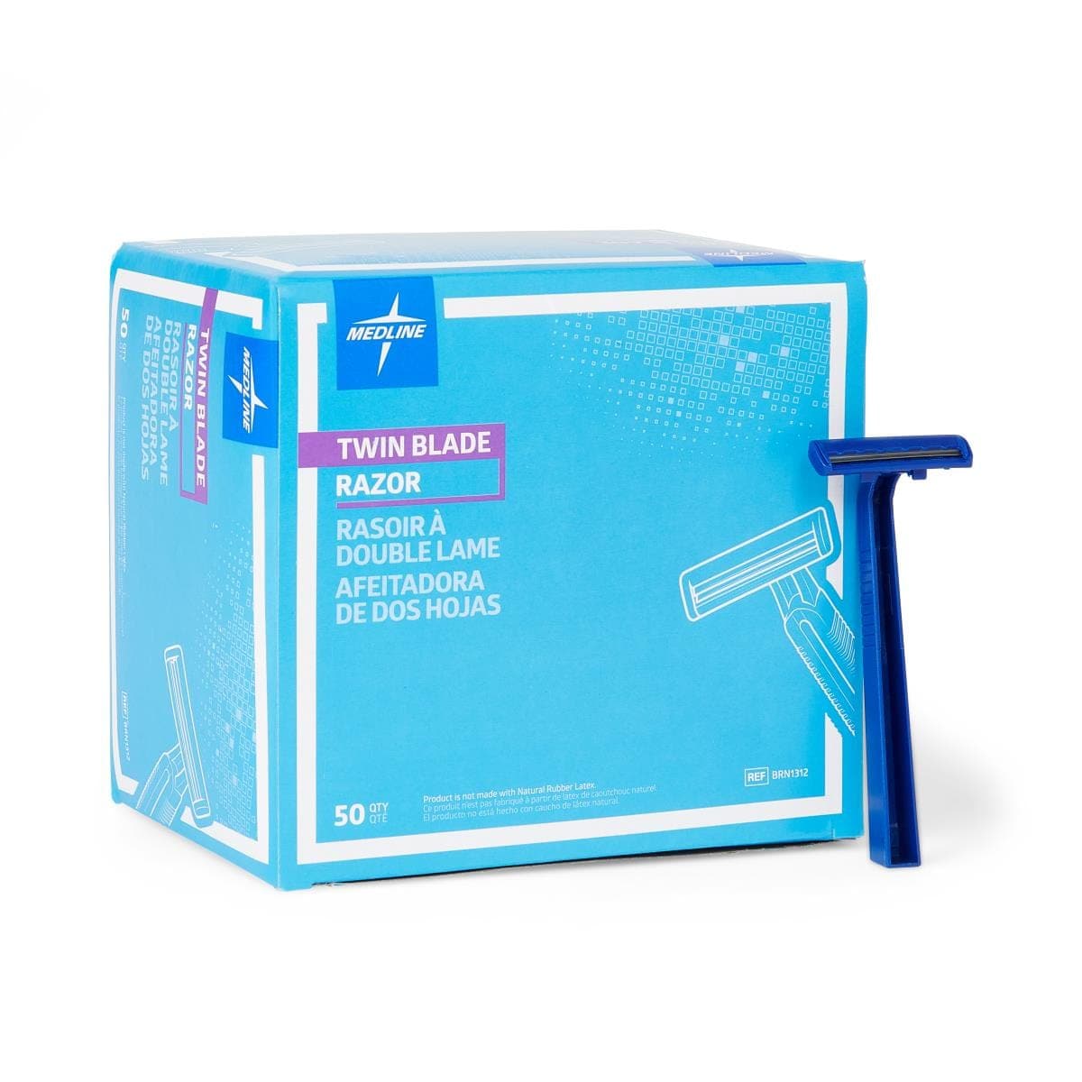 Medline Medline Disposable Twin Blade Facial Razor BRN1312