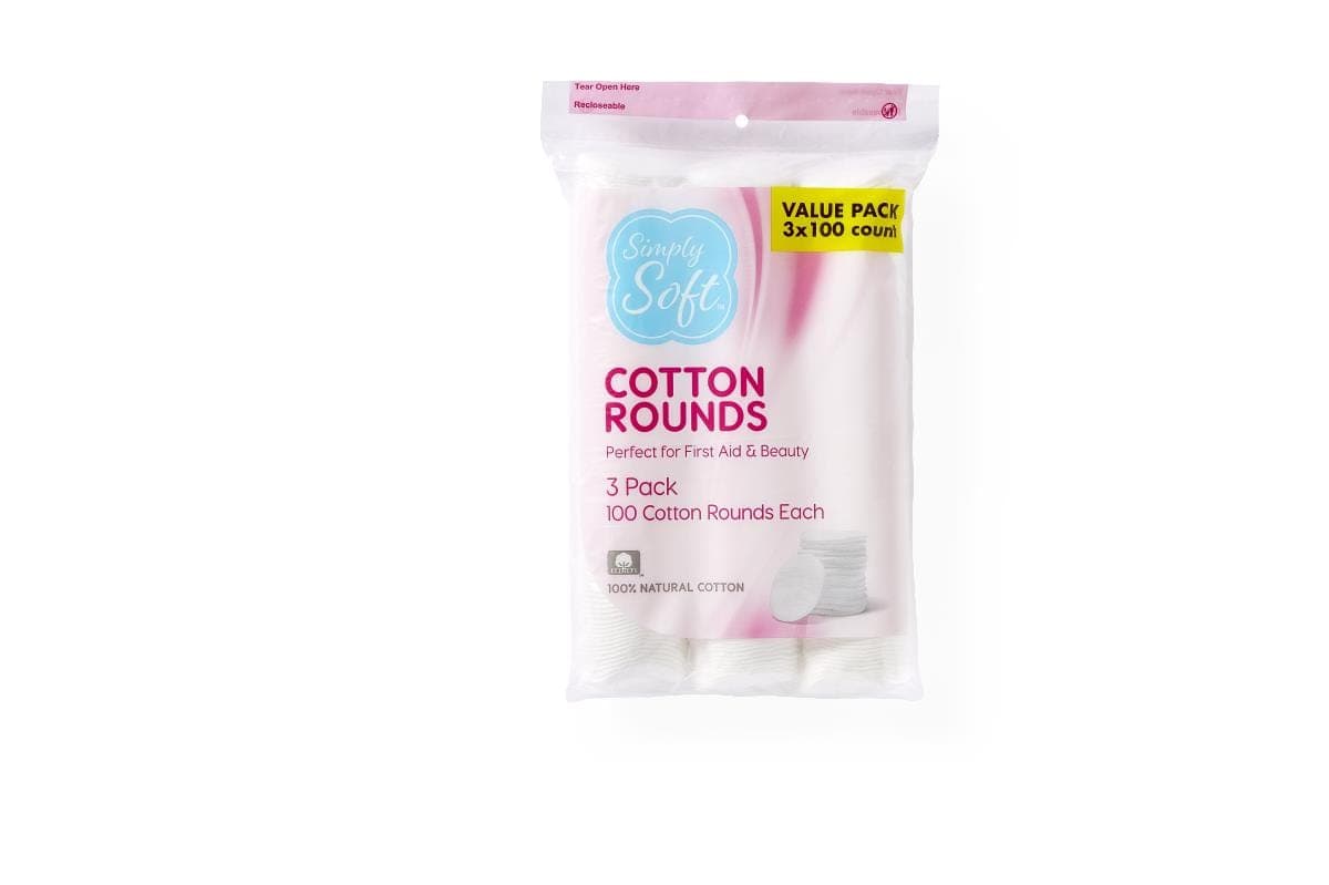 Medline Medline Simply Soft Cotton Rounds, 300 Count RSS10001