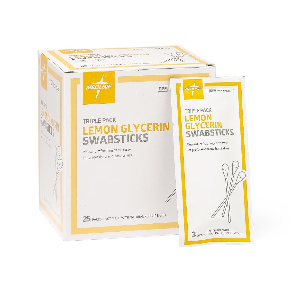 Medline Medline Lemon Glycerin Swabsticks MDS090600