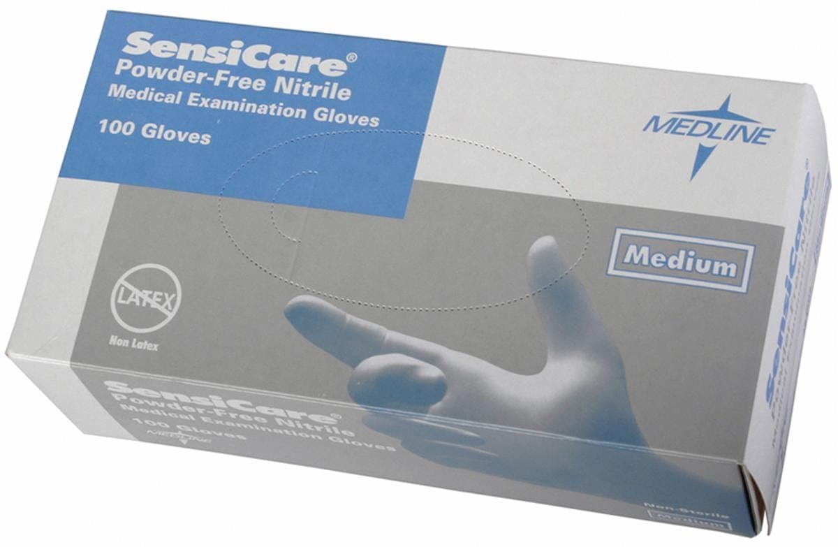 Medline Medline SensiCare Powder-Free Nitrile Exam Gloves 484805