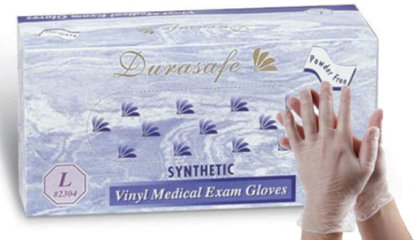 Compass Health Compass Health Durasafe Vinyl Gloves, Large VNL2304