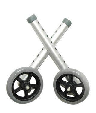 Compass Health Compass Health ProBasics 5" Fixed Walker Wheels with Glide Caps (Pair) PB9057