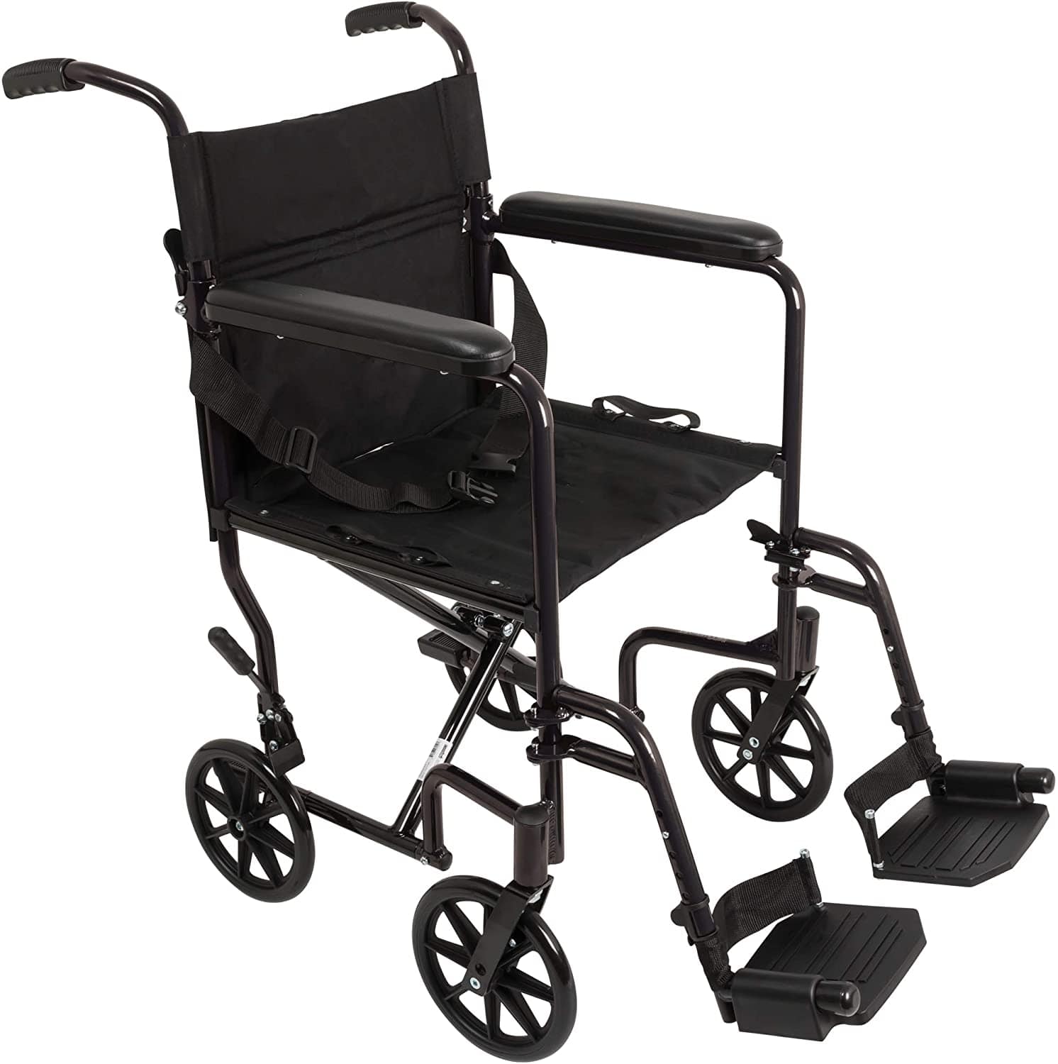 Compass Health Compass Health ProBasics Aluminum Transport Wheelchair, 19-inch, Black TCA1916BK