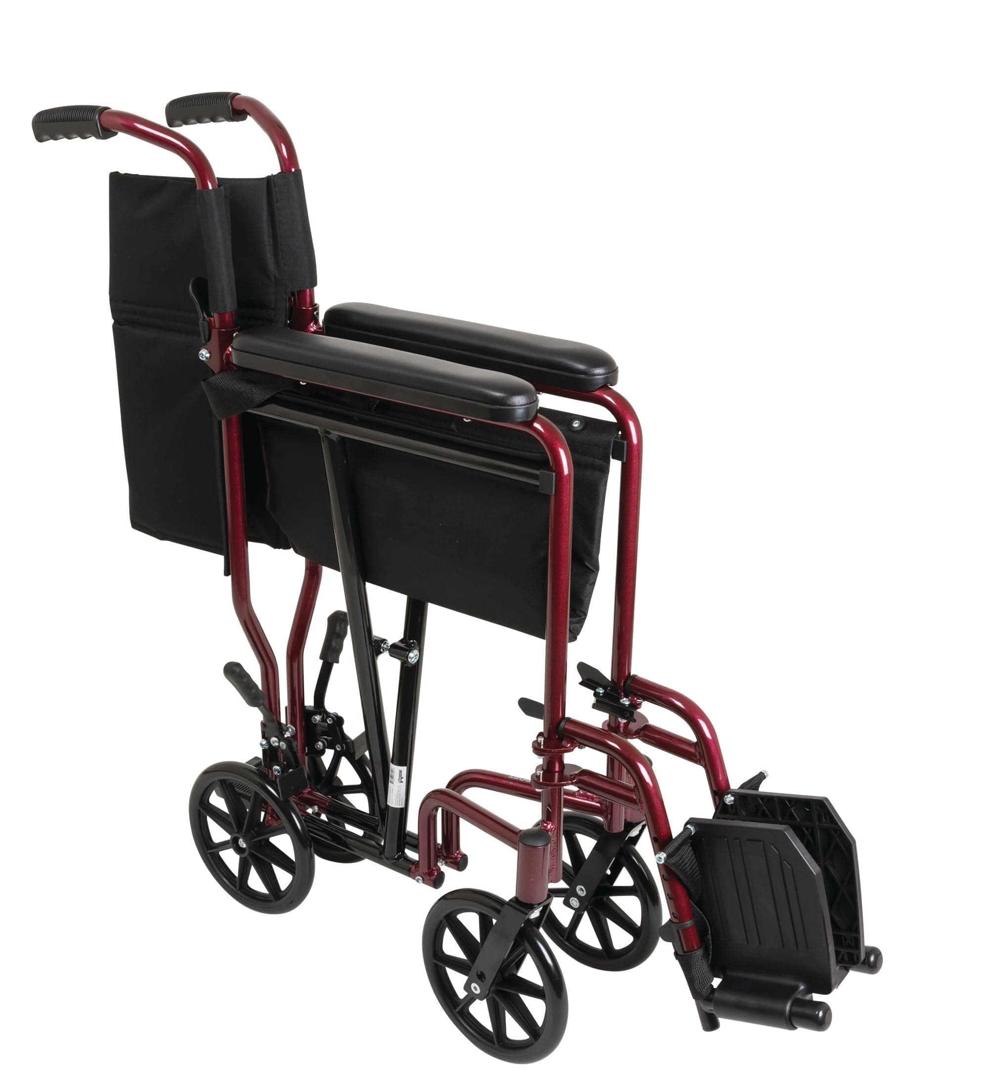 Compass Health Compass Health ProBasics Aluminum Transport Wheelchair, 19-inch, Burgundy TCA1916BG