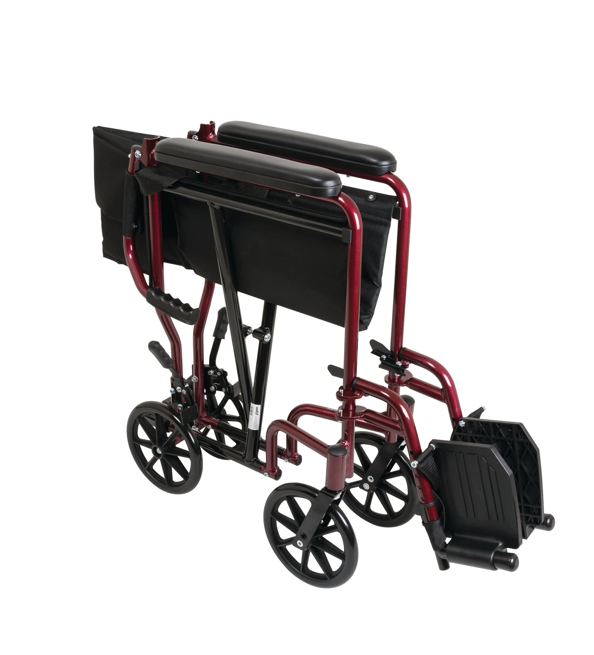 Compass Health Compass Health ProBasics Aluminum Transport Wheelchair, 19-inch, Burgundy TCA1916BG