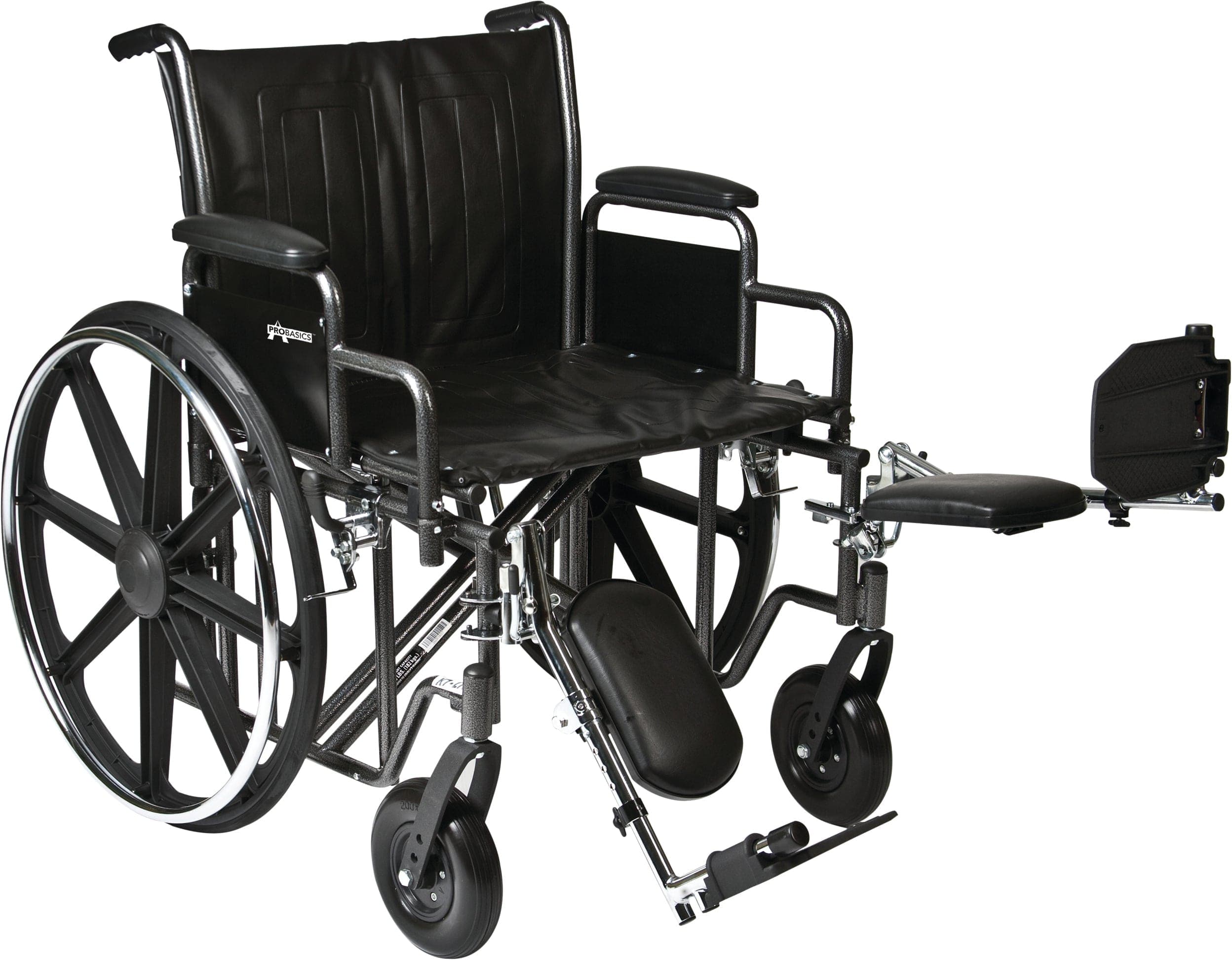 Compass Health Compass Health ProBasics Heavy Duty K0007 Wheelchair, 26" x 20" Seat with Footrests, WC72620DS