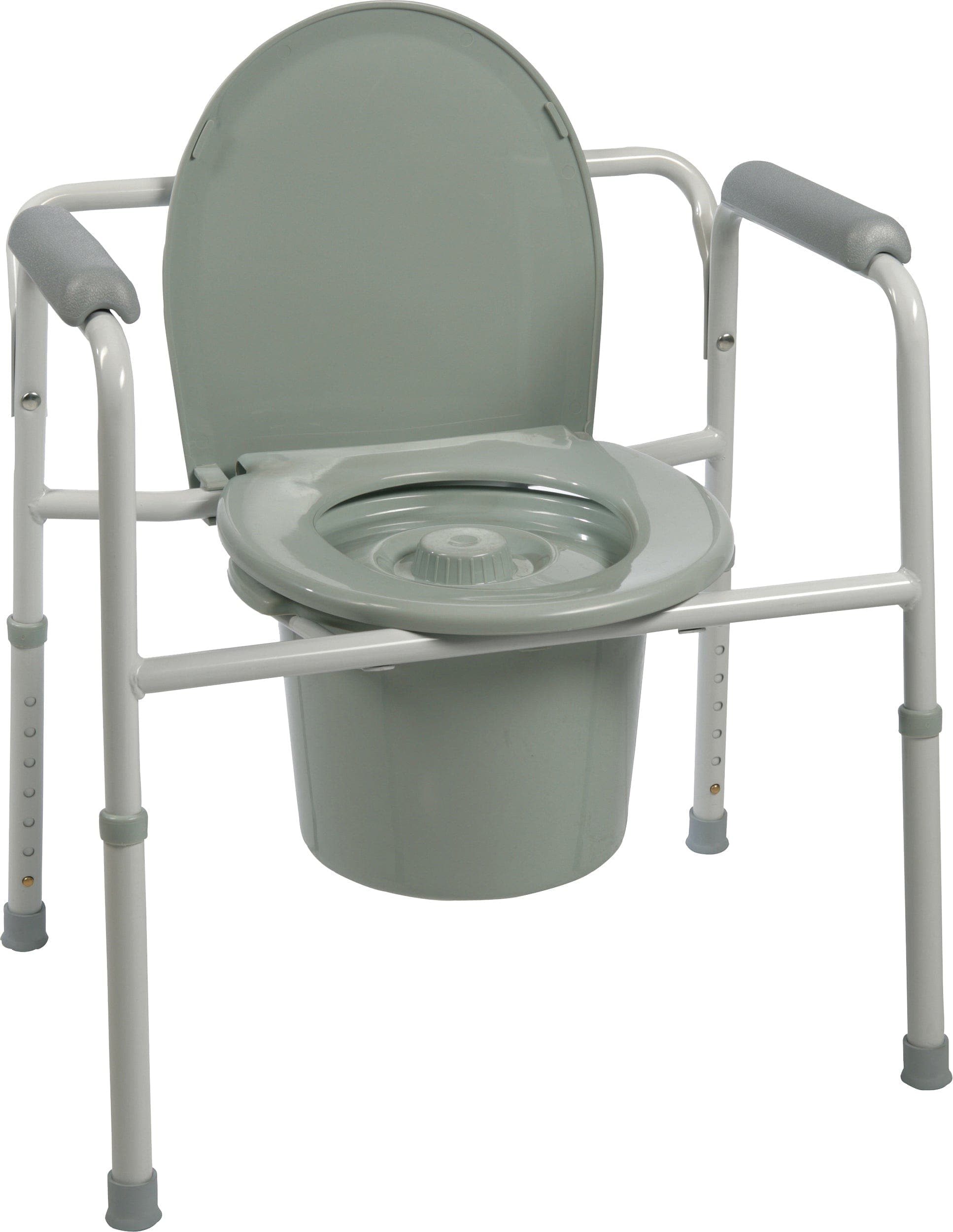 Compass Health Compass Health ProBasics Three-in-One Steel Commode with Plastic Armrests BS31C