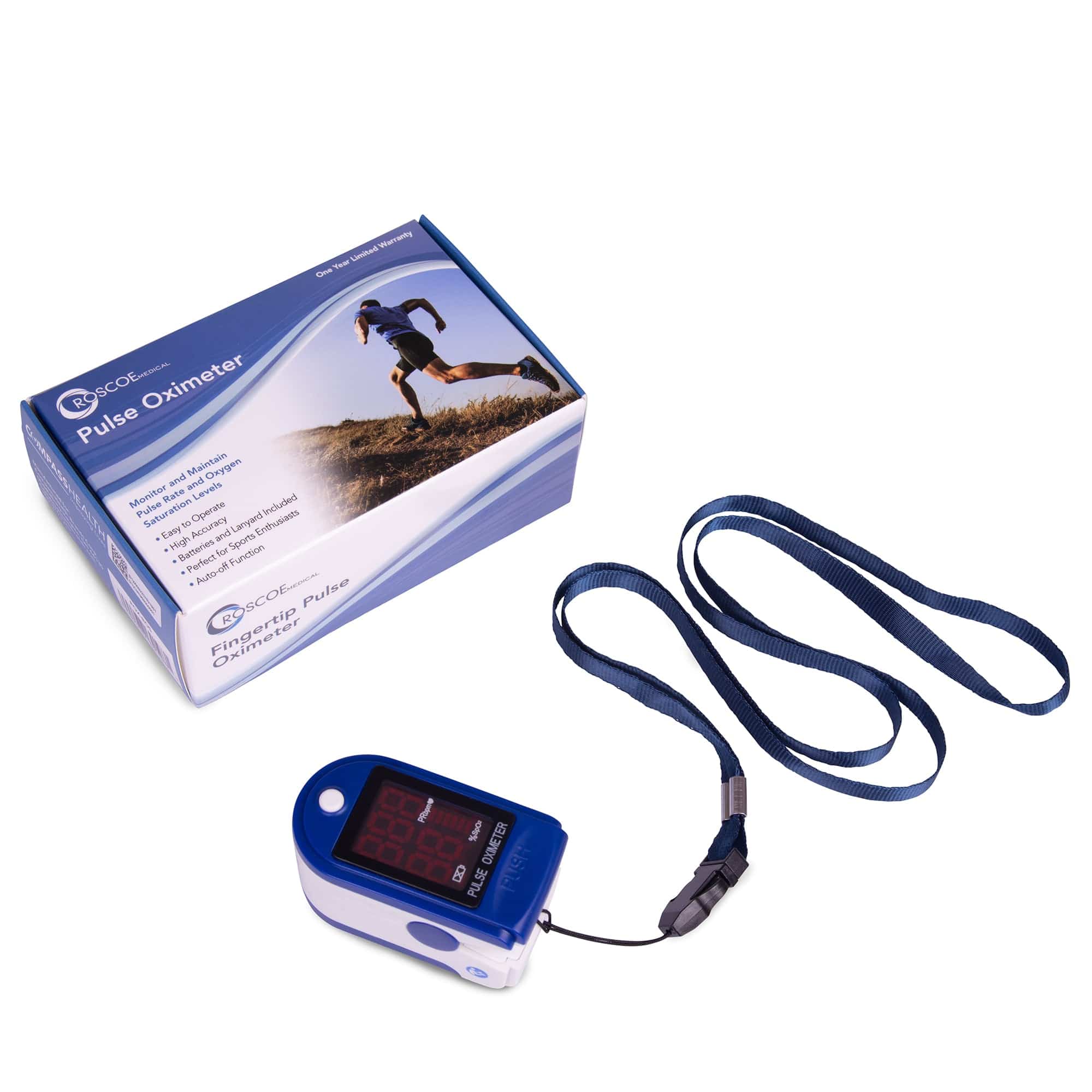 Compass Health Compass Health Roscoe OTC Fingertip Pulse Oximeter POX-ROS