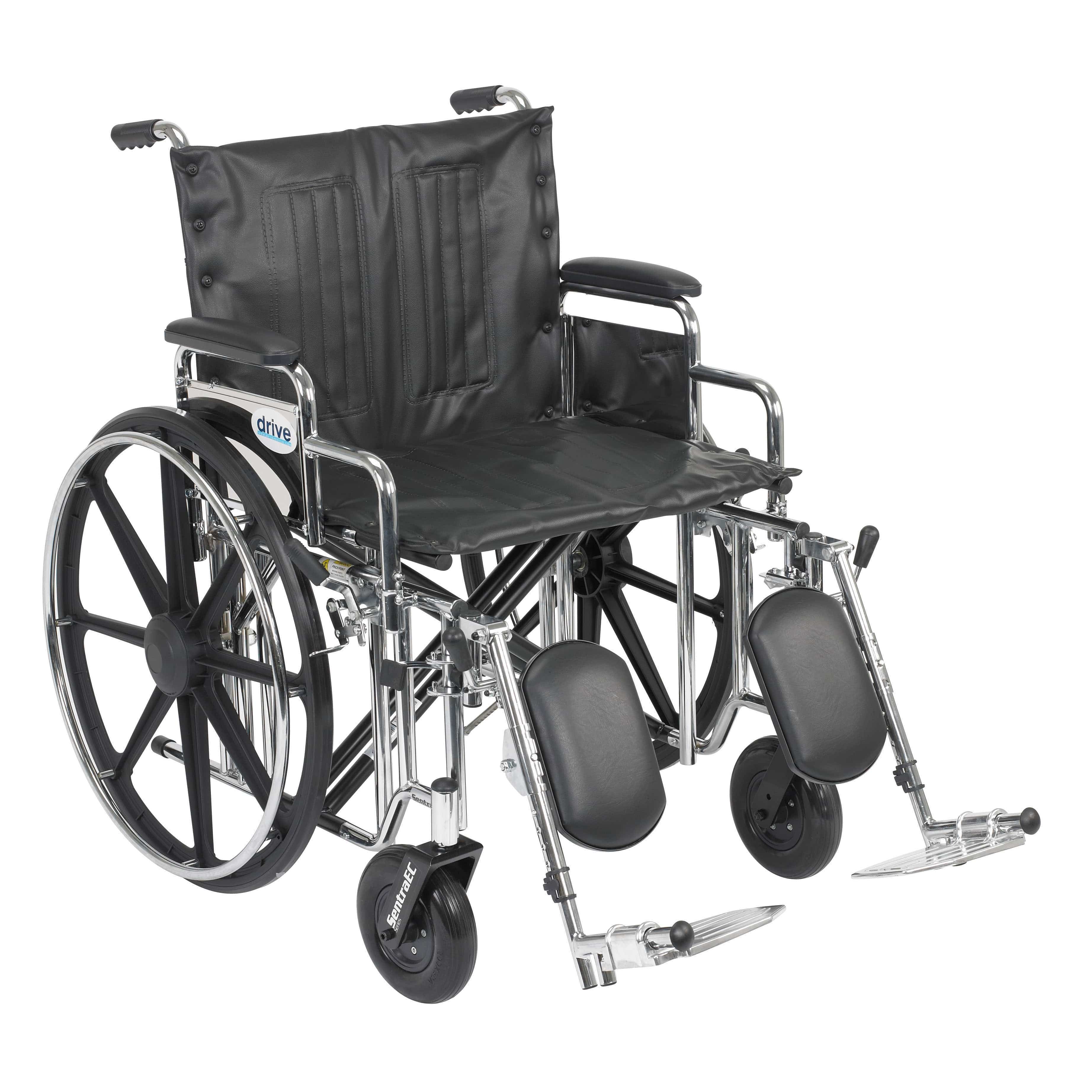 Drive Medical Drive Medical Sentra Extra Heavy Duty Wheelchair STD22DDA-ELR