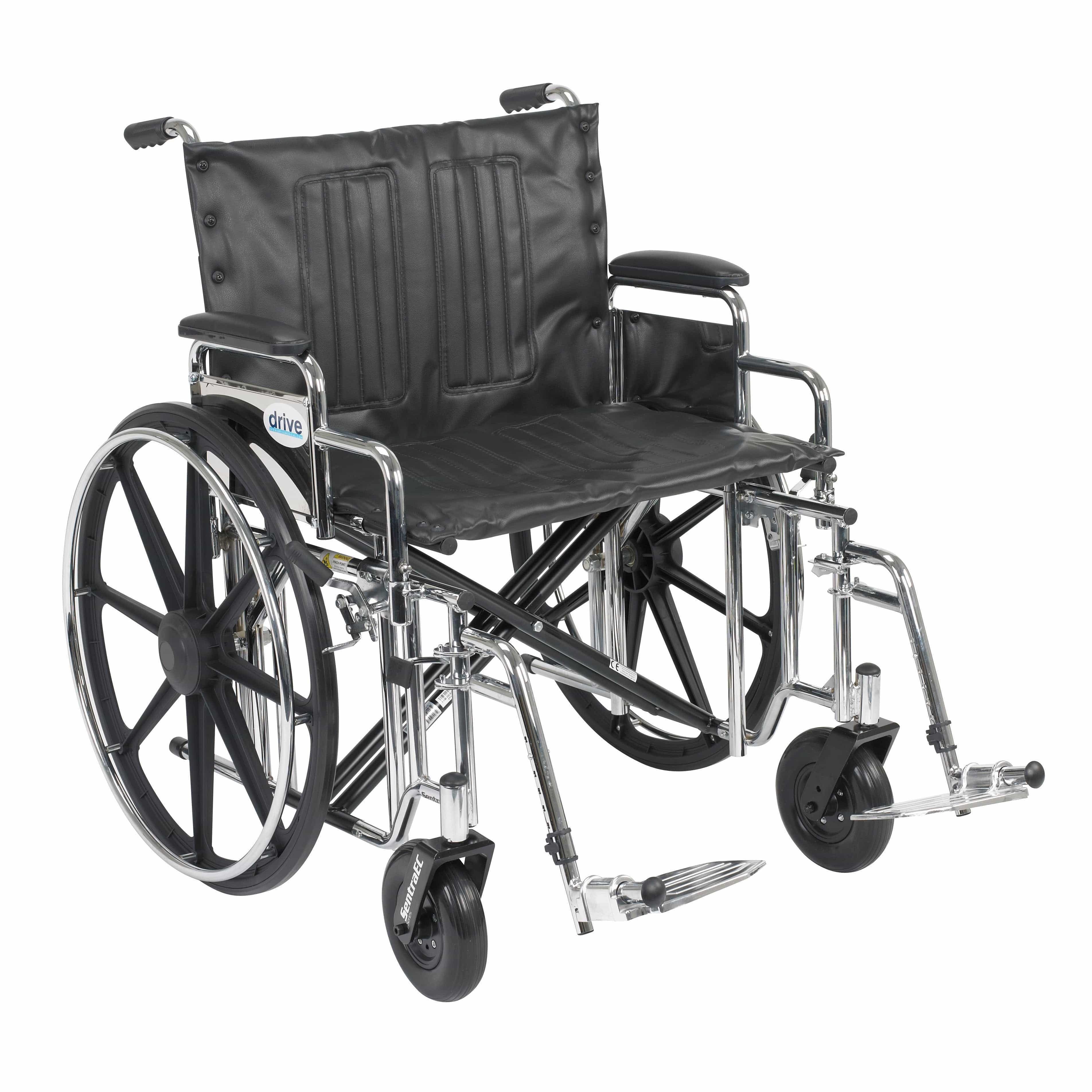 Drive Medical Drive Medical Sentra Extra Heavy Duty Wheelchair STD24DDA-SF