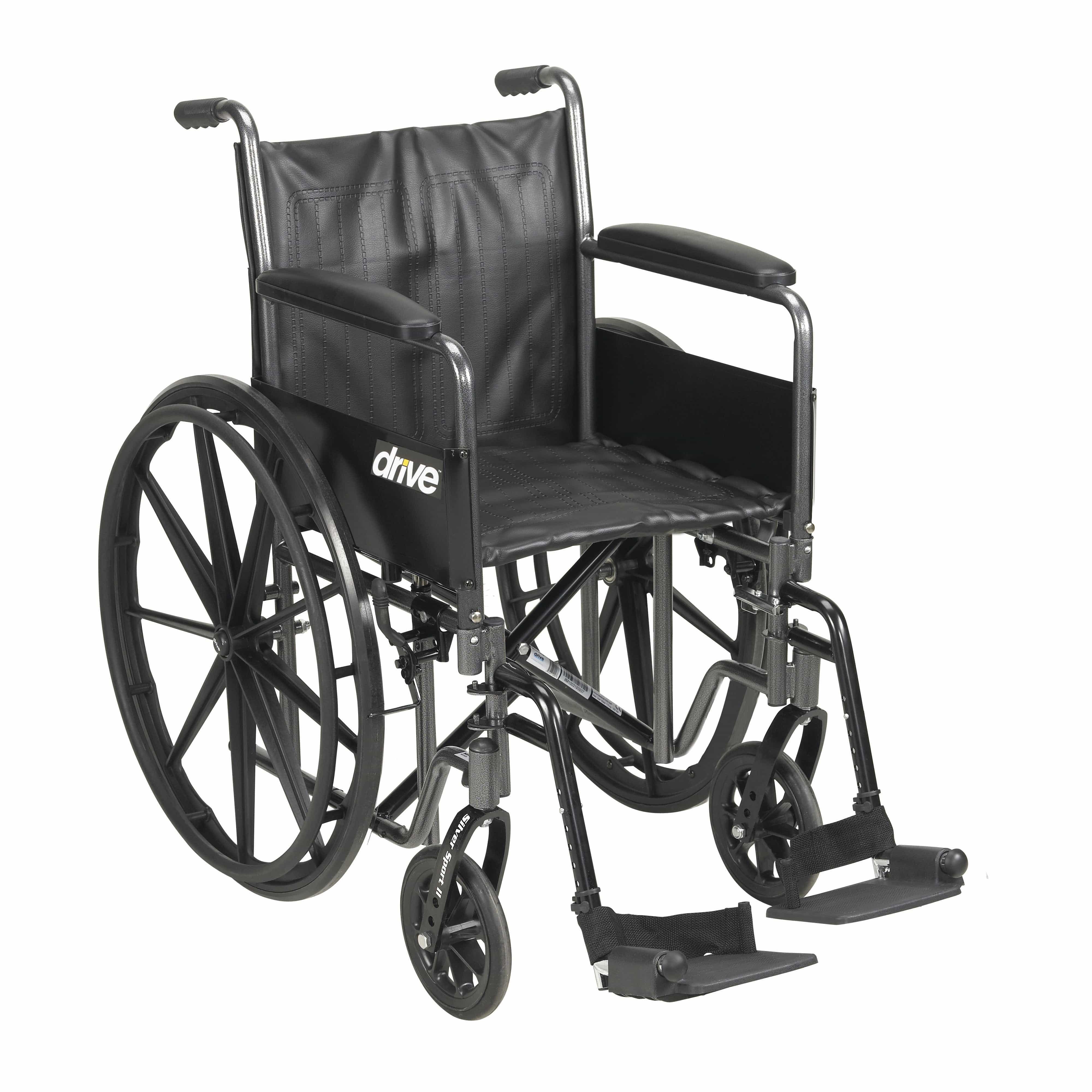 Drive Medical Drive Medical Silver Sport 2 Wheelchair ssp220dfa-sf