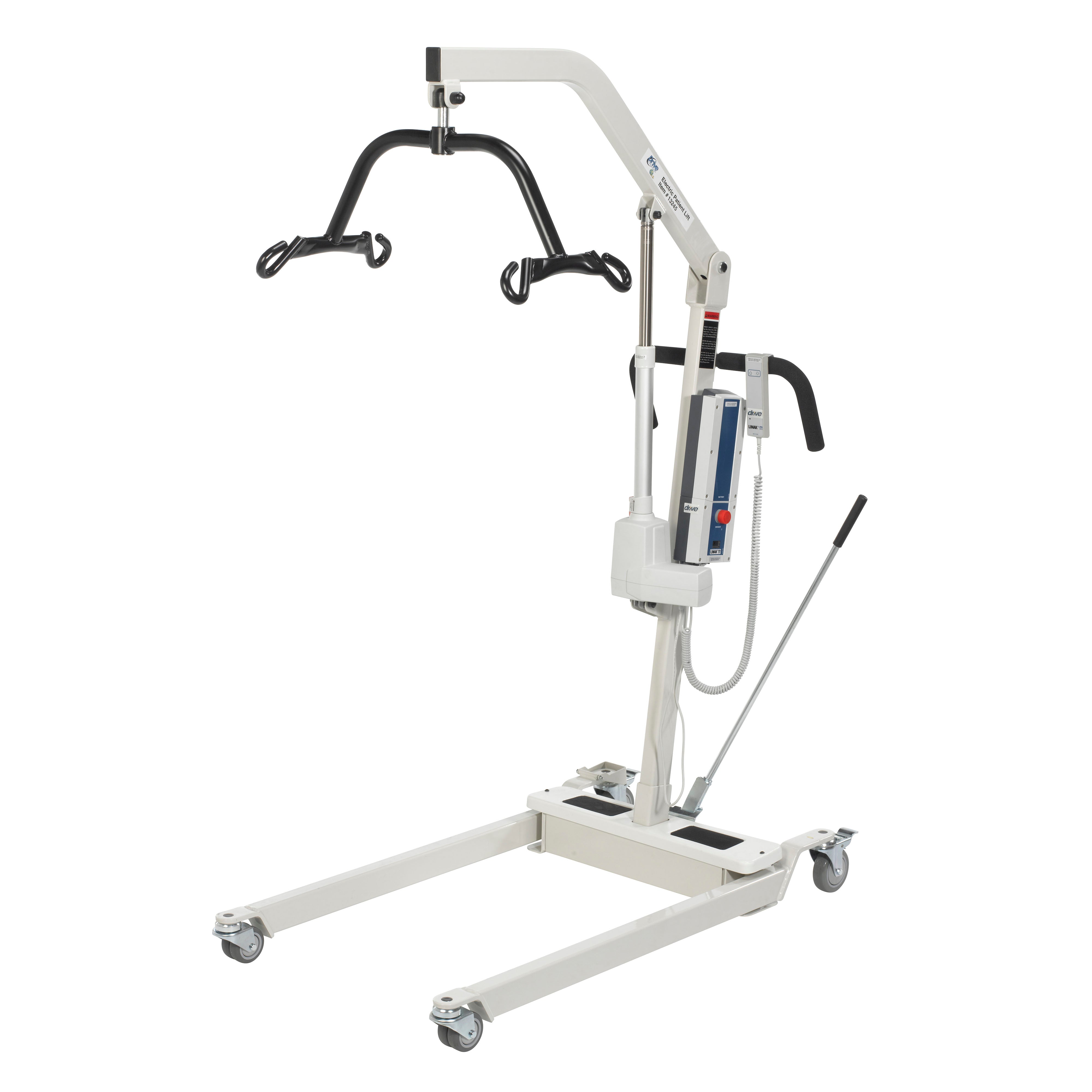 Drive Medical Bariatric Battery Powered Electric Patient Lift with Four Point Cradle and Rechargeable, Removable Battery