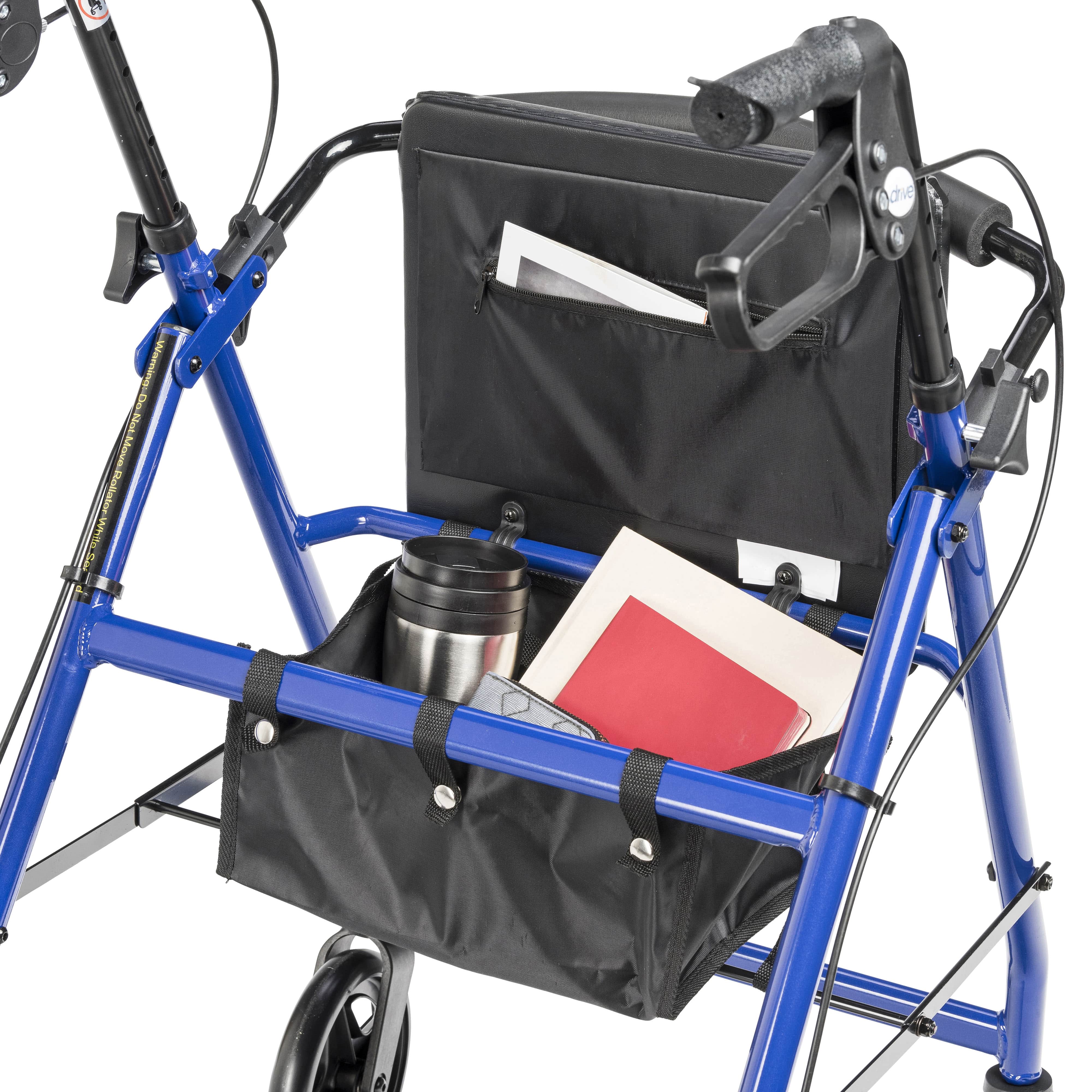 Drive Medical Drive Medical Adjustable Height Rollator Rolling Walker with 6" Wheels