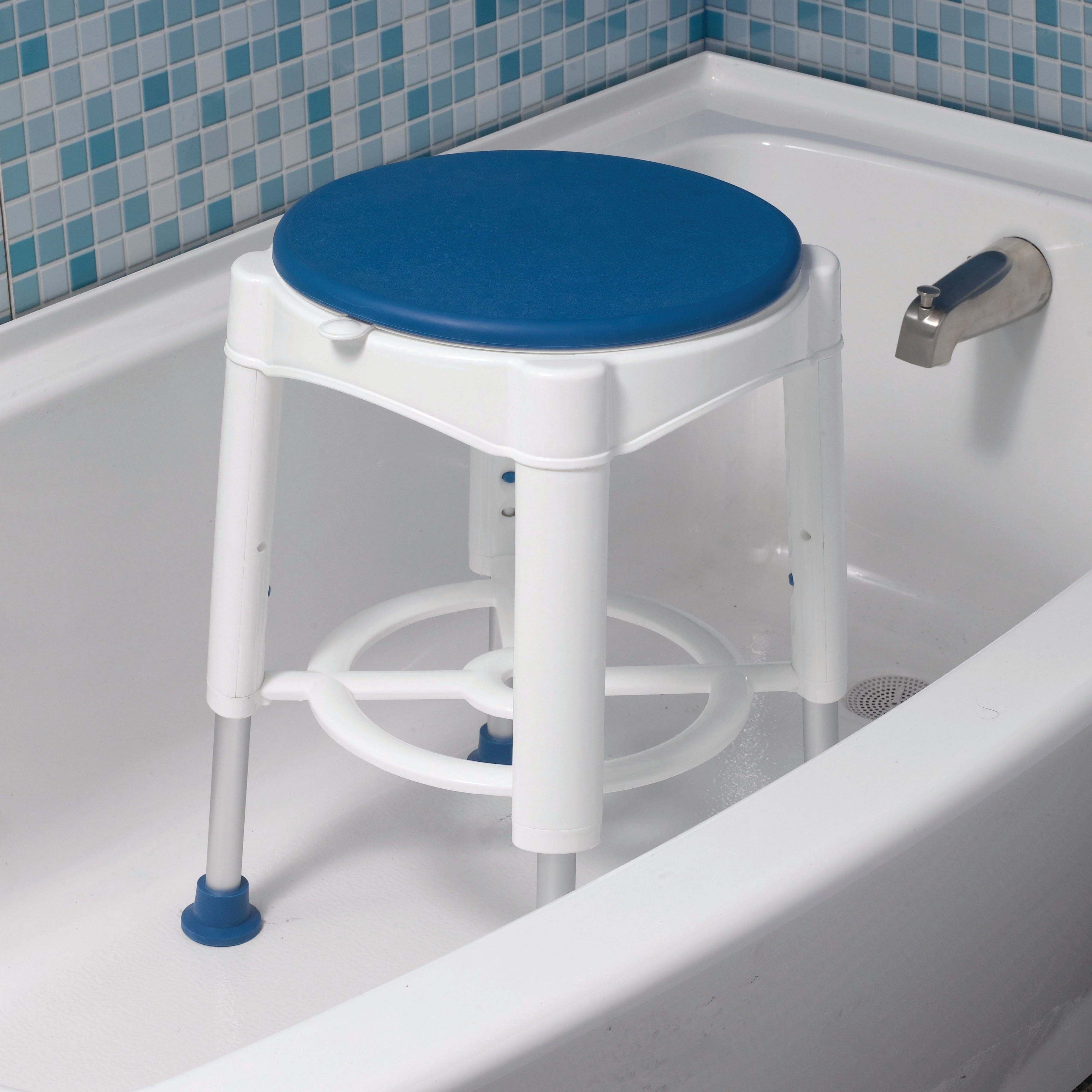 Drive Medical Drive Medical Bathroom Safety Swivel Seat Shower Stool rtl12061m