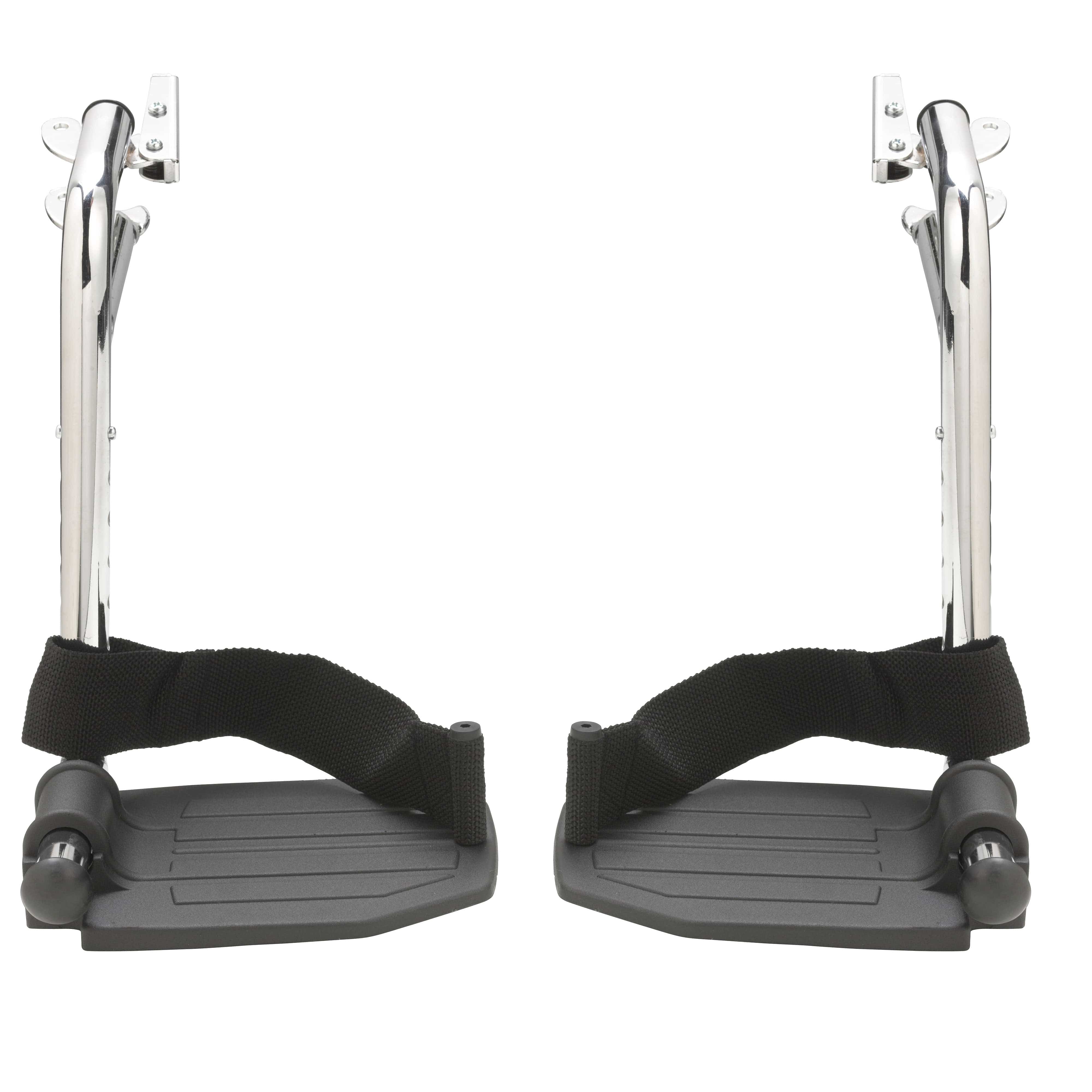 Drive Medical Drive Medical Chrome Swing Away Footrests with Aluminum Footplates stdsf-tf