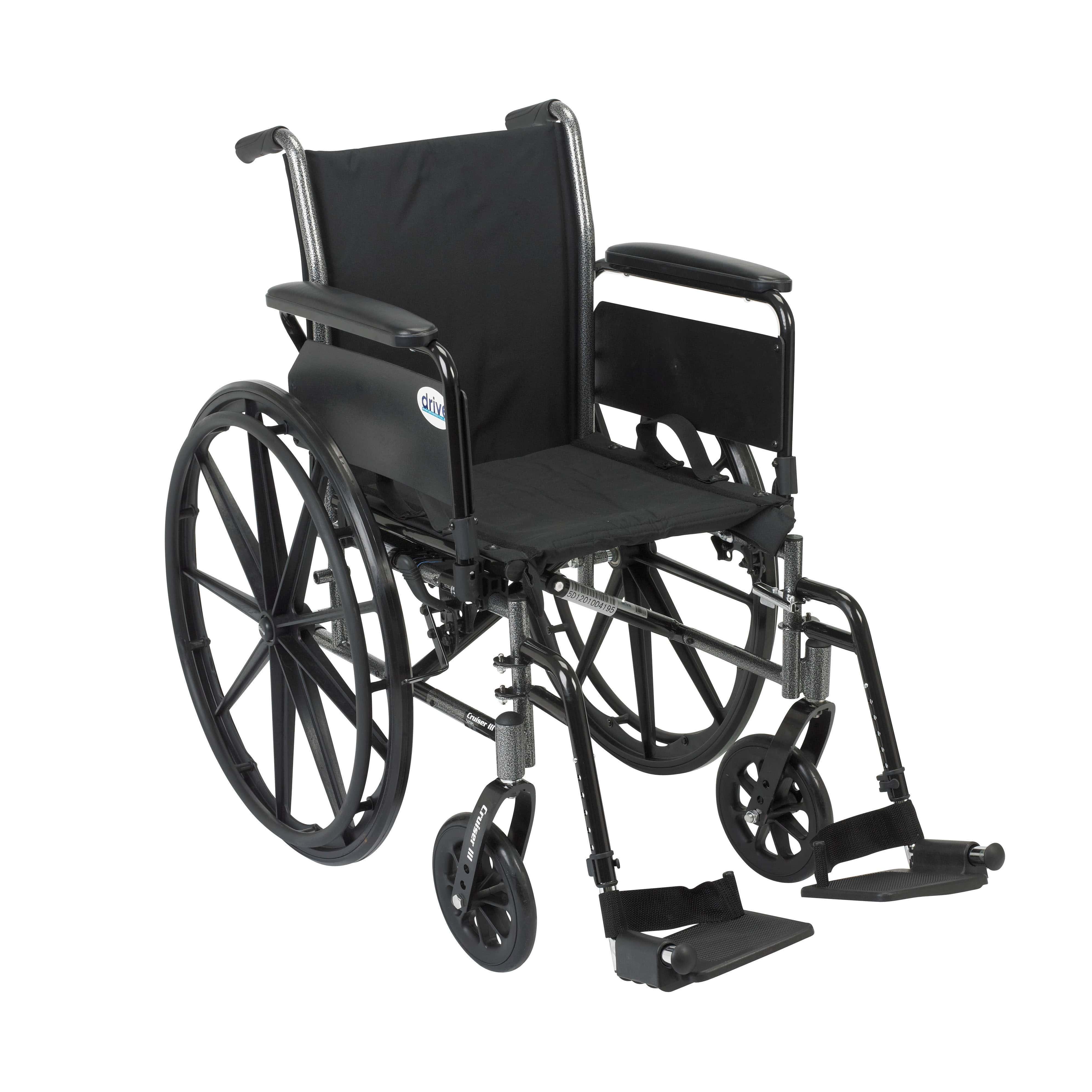 Drive Medical Drive Medical Cruiser III Light Weight Wheelchair with Flip Back Removable Arms
