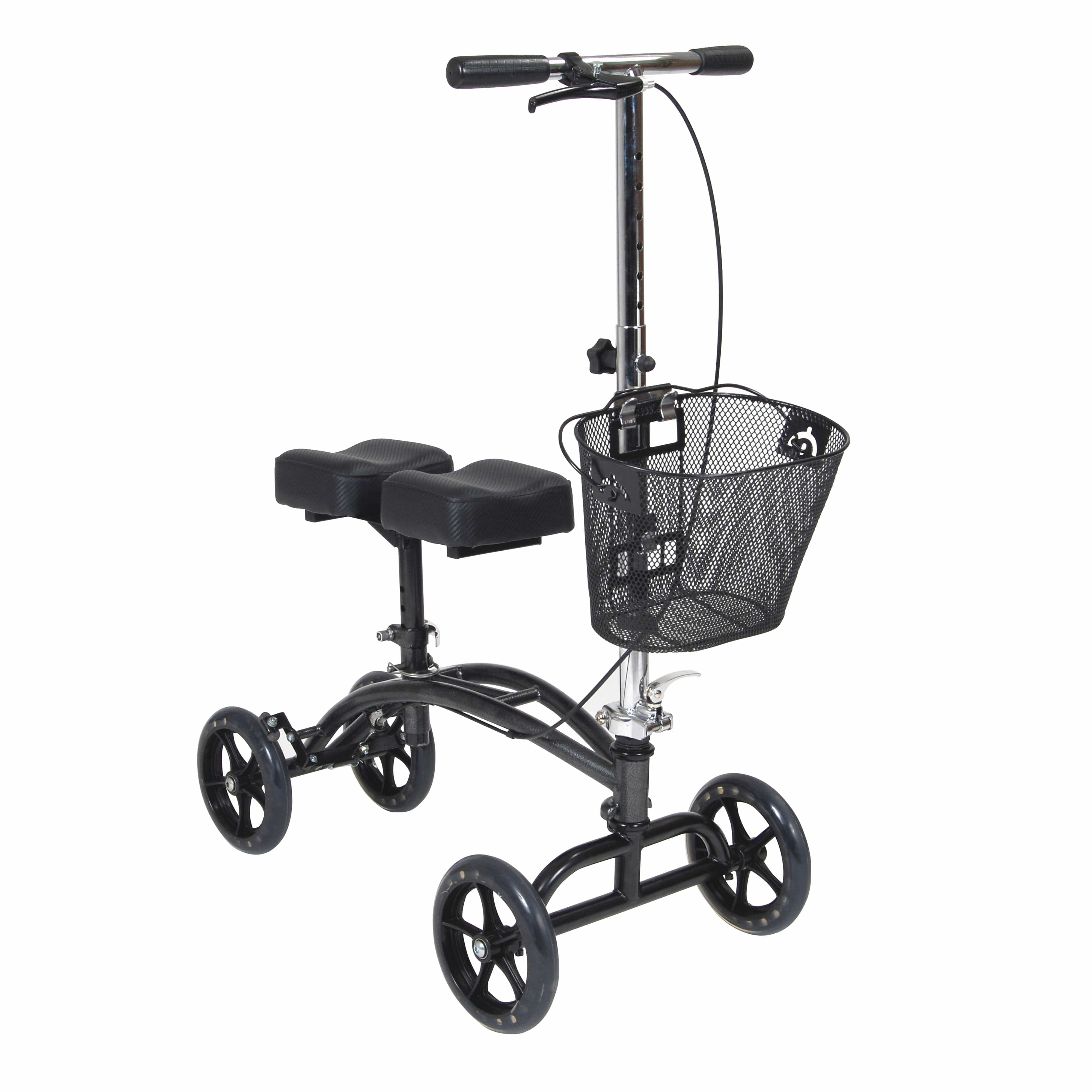 Drive Medical Drive Medical Dual Pad Steerable Knee Walker Knee Scooter with Basket, Alternative to Crutches 796