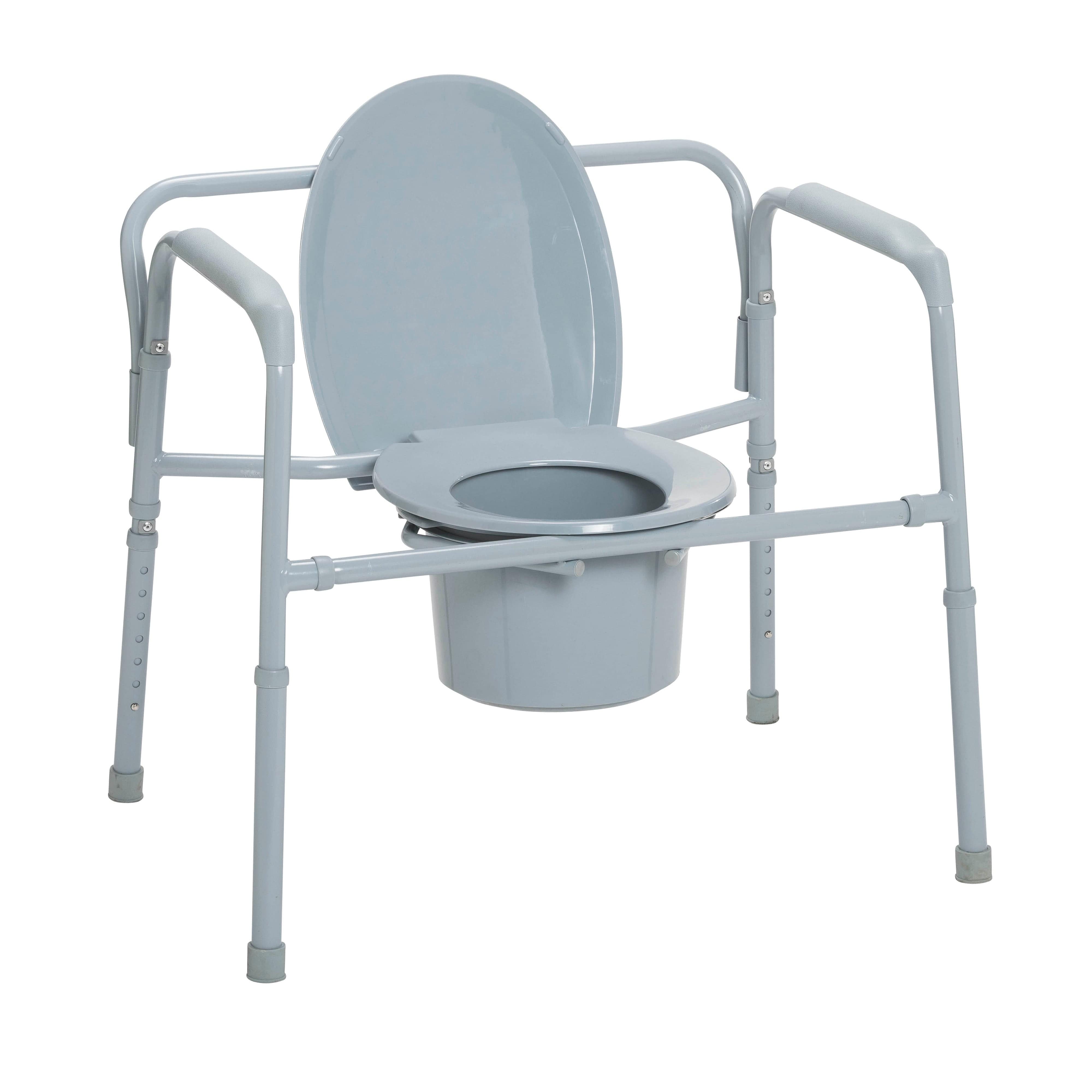 Drive Medical Drive Medical Heavy Duty Bariatric Folding Bedside Commode Seat 11117n-1