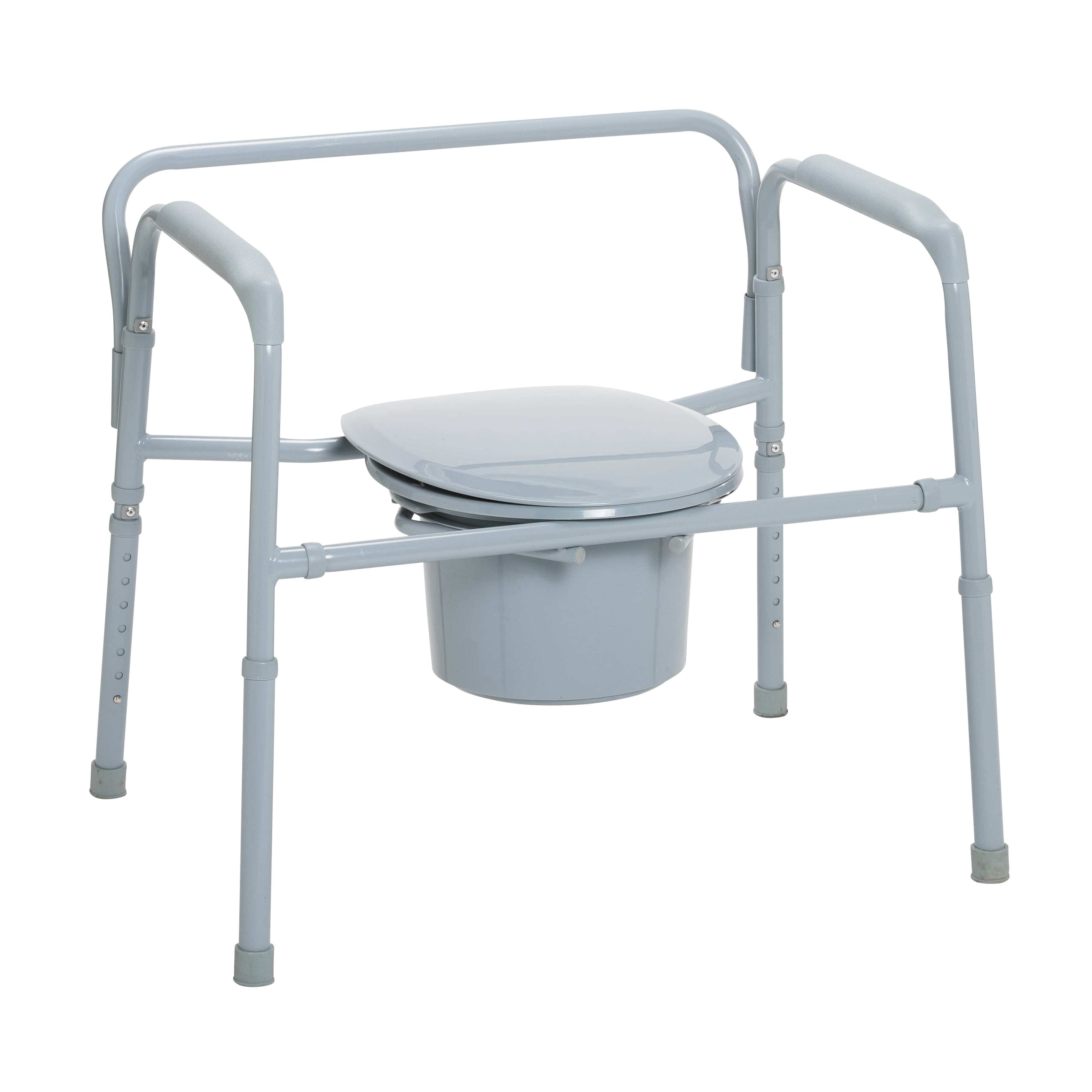 Drive Medical Drive Medical Heavy Duty Bariatric Folding Bedside Commode Seat 11117n-1