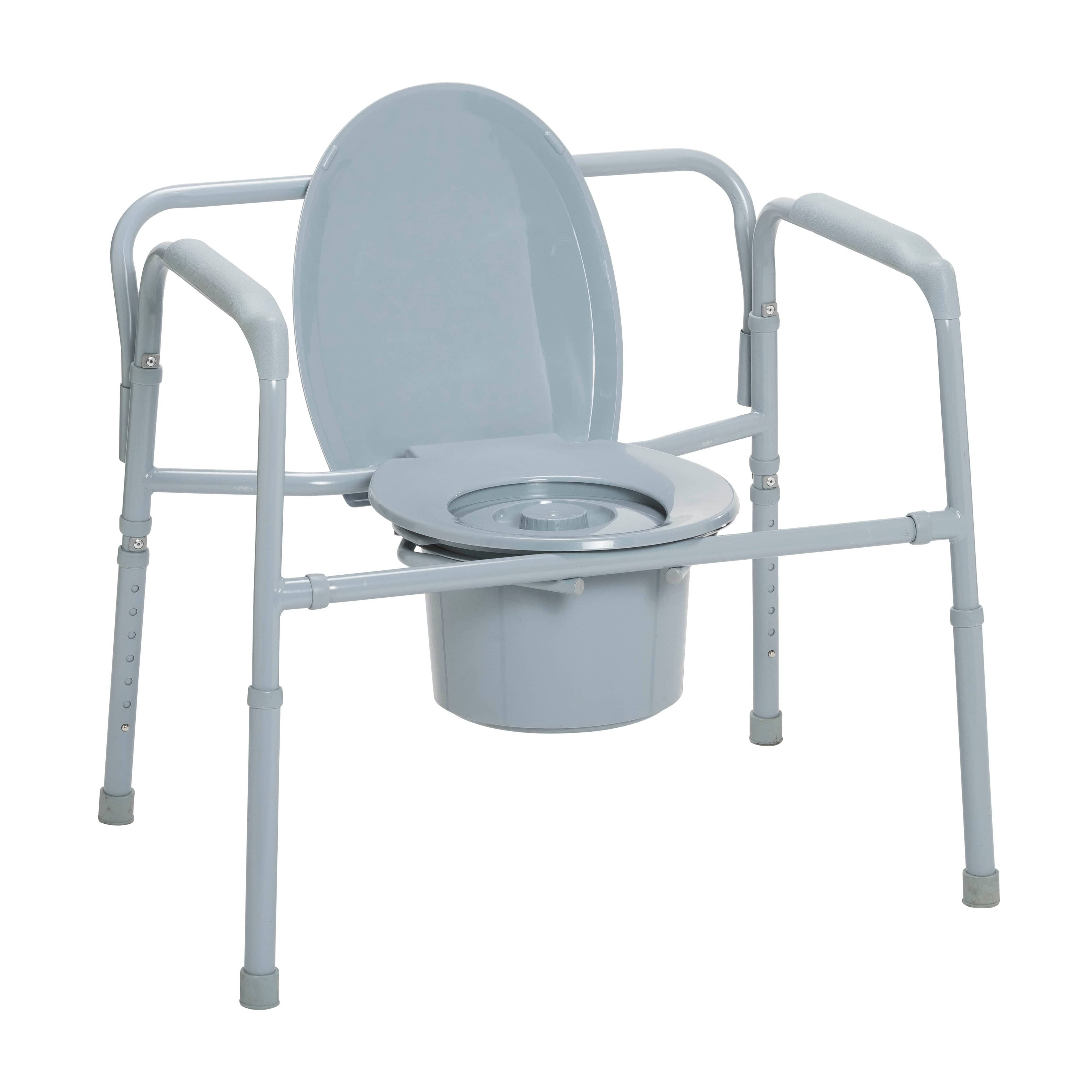 Drive Medical Drive Medical Heavy Duty Bariatric Folding Bedside Commode Seat 11117n-1