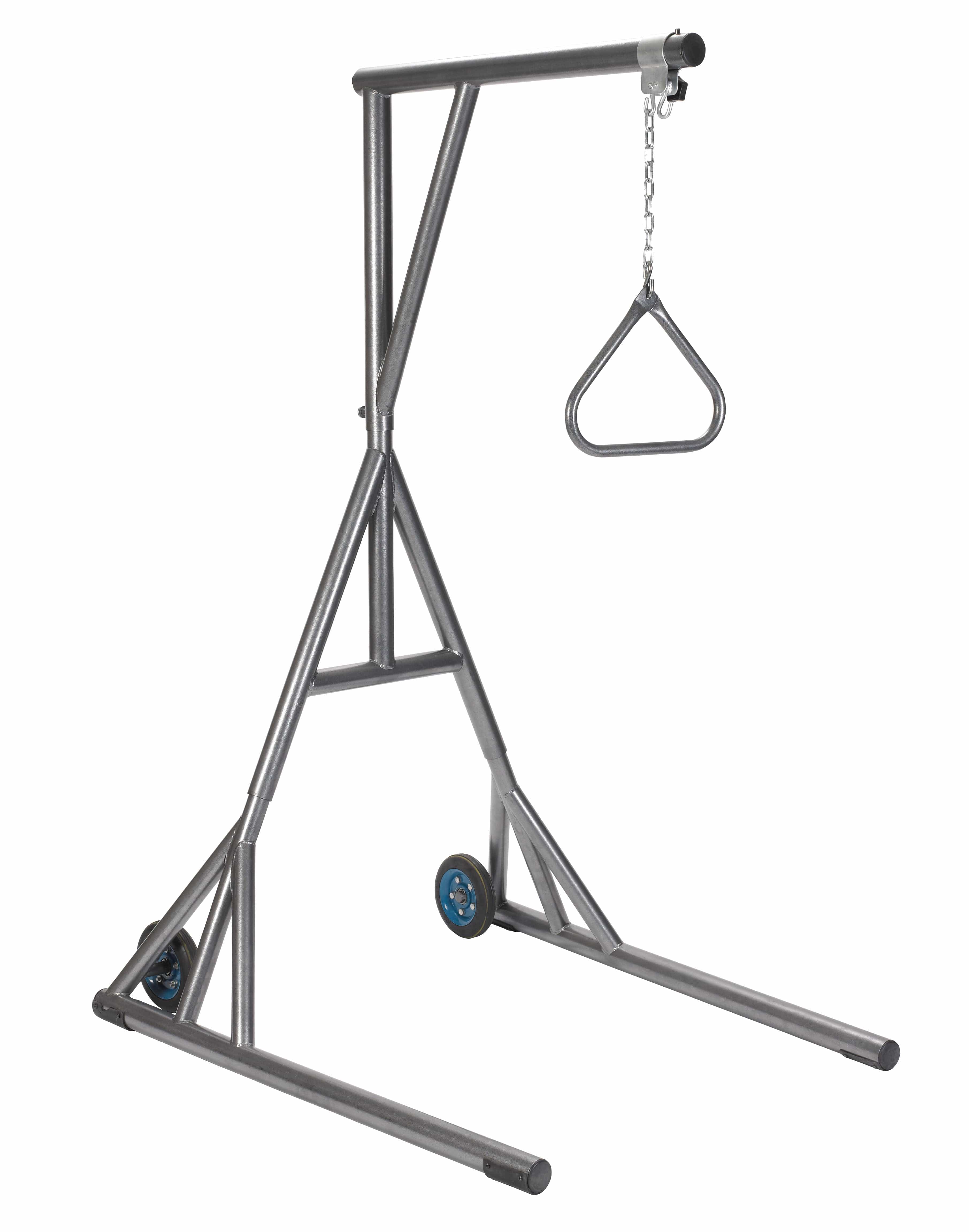 Drive Medical Drive Medical Heavy Duty Trapeze with Base and Wheels, Silver Vein 13039sv