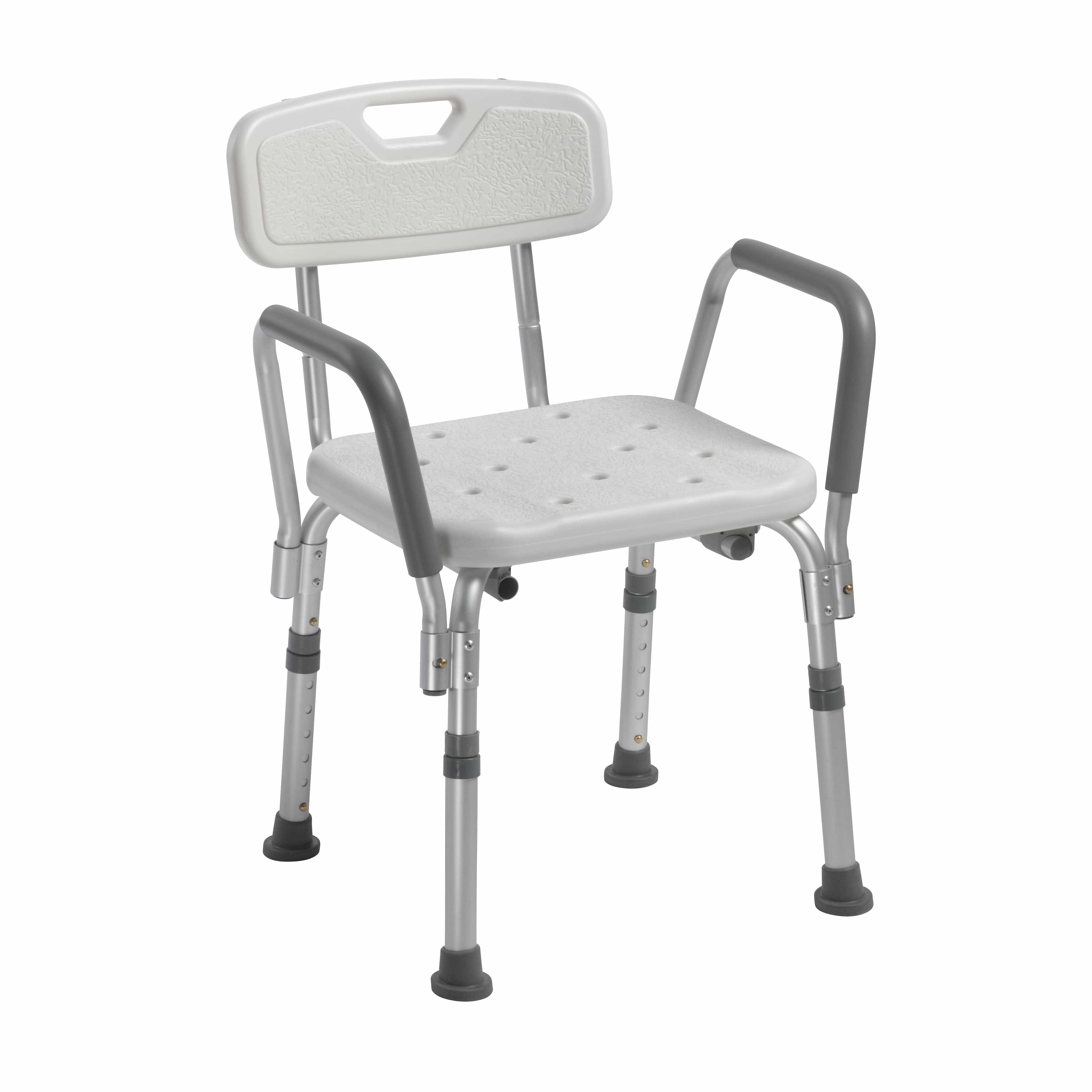 Drive Medical Drive Medical Knock Down Bath Bench with Back and Padded Arms 12445kd-1