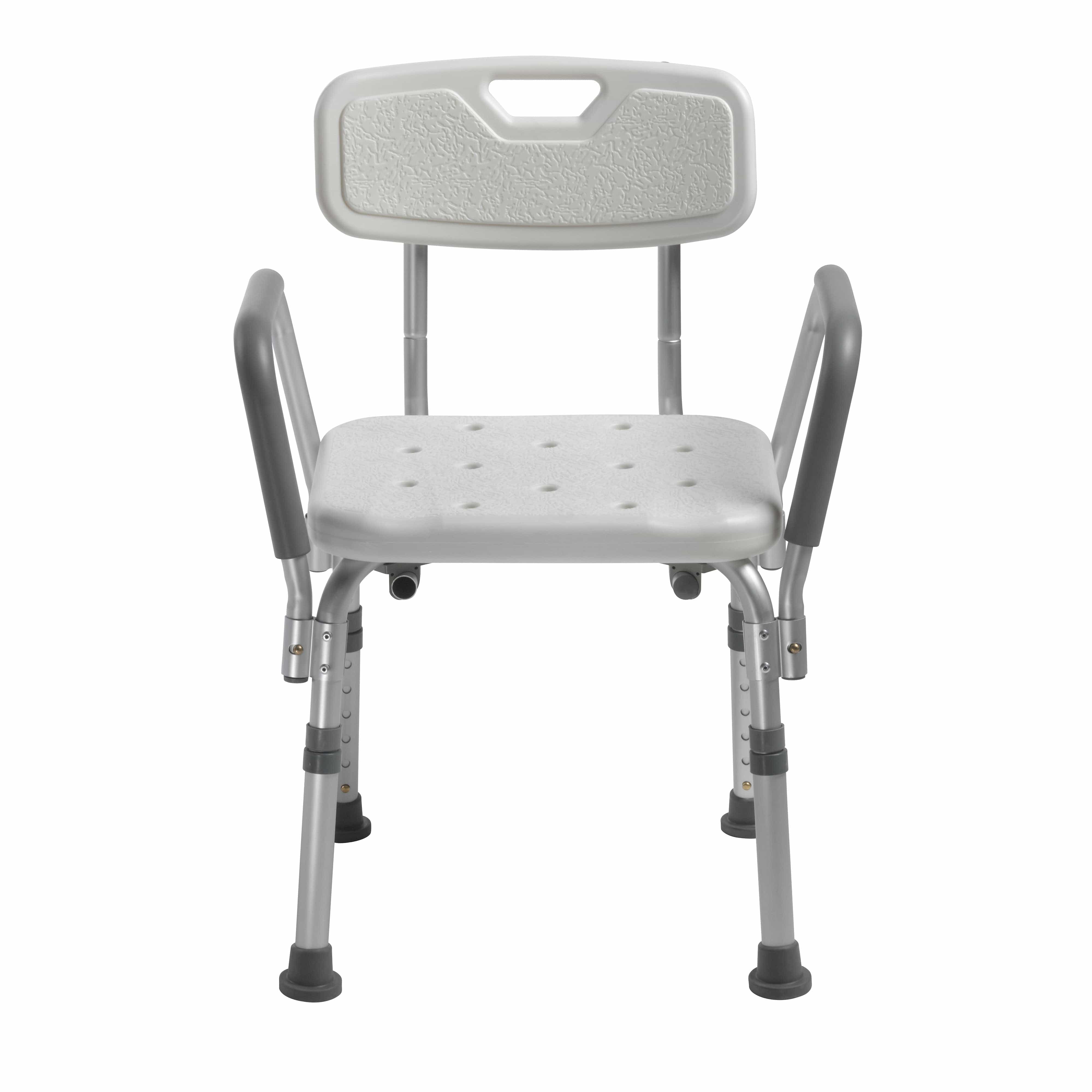 Drive Medical Drive Medical Knock Down Bath Bench with Back and Padded Arms 12445kd-1