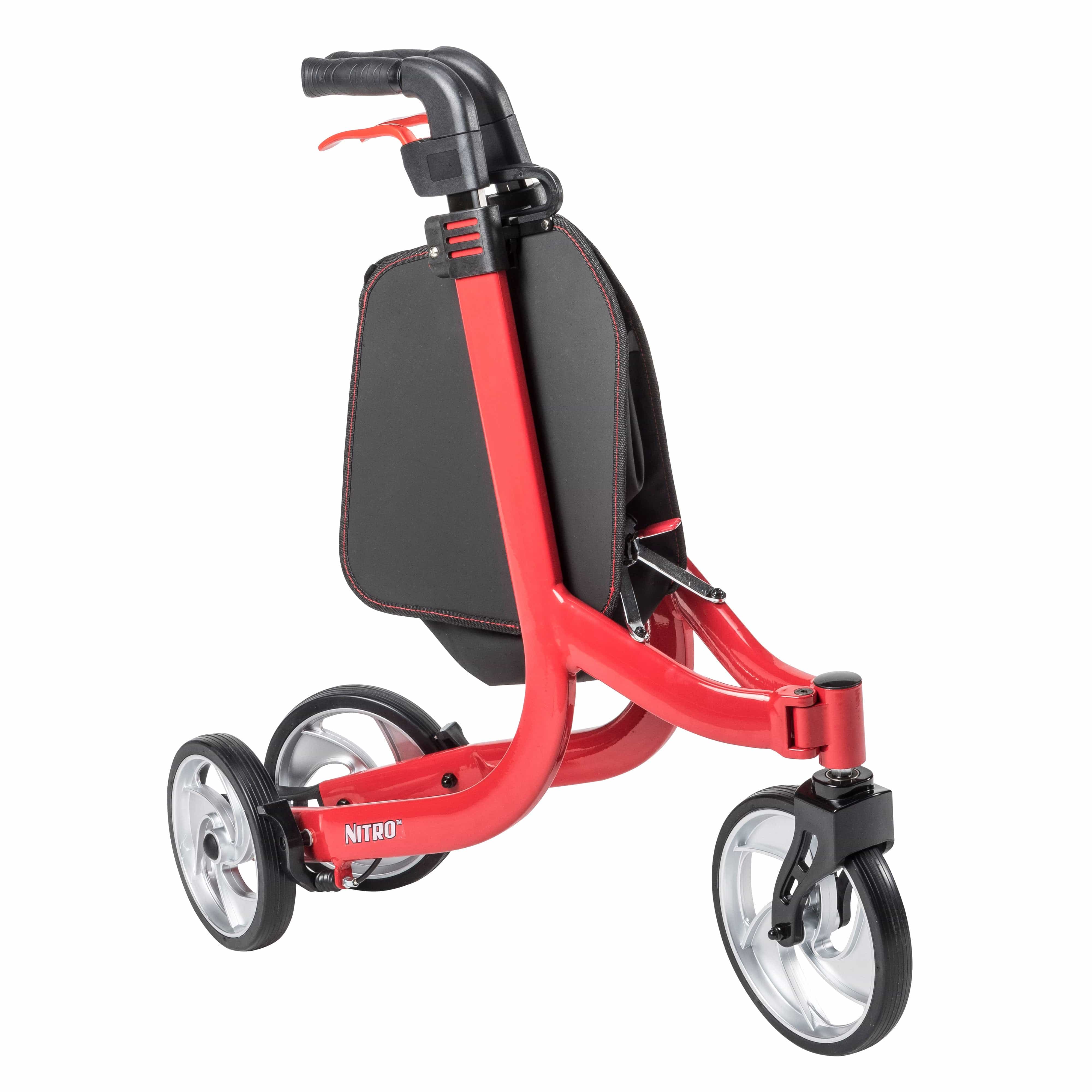 Drive Medical Drive Medical Nitro Euro Style 3-Wheel Rollator Rolling Walker rtl10266twhl