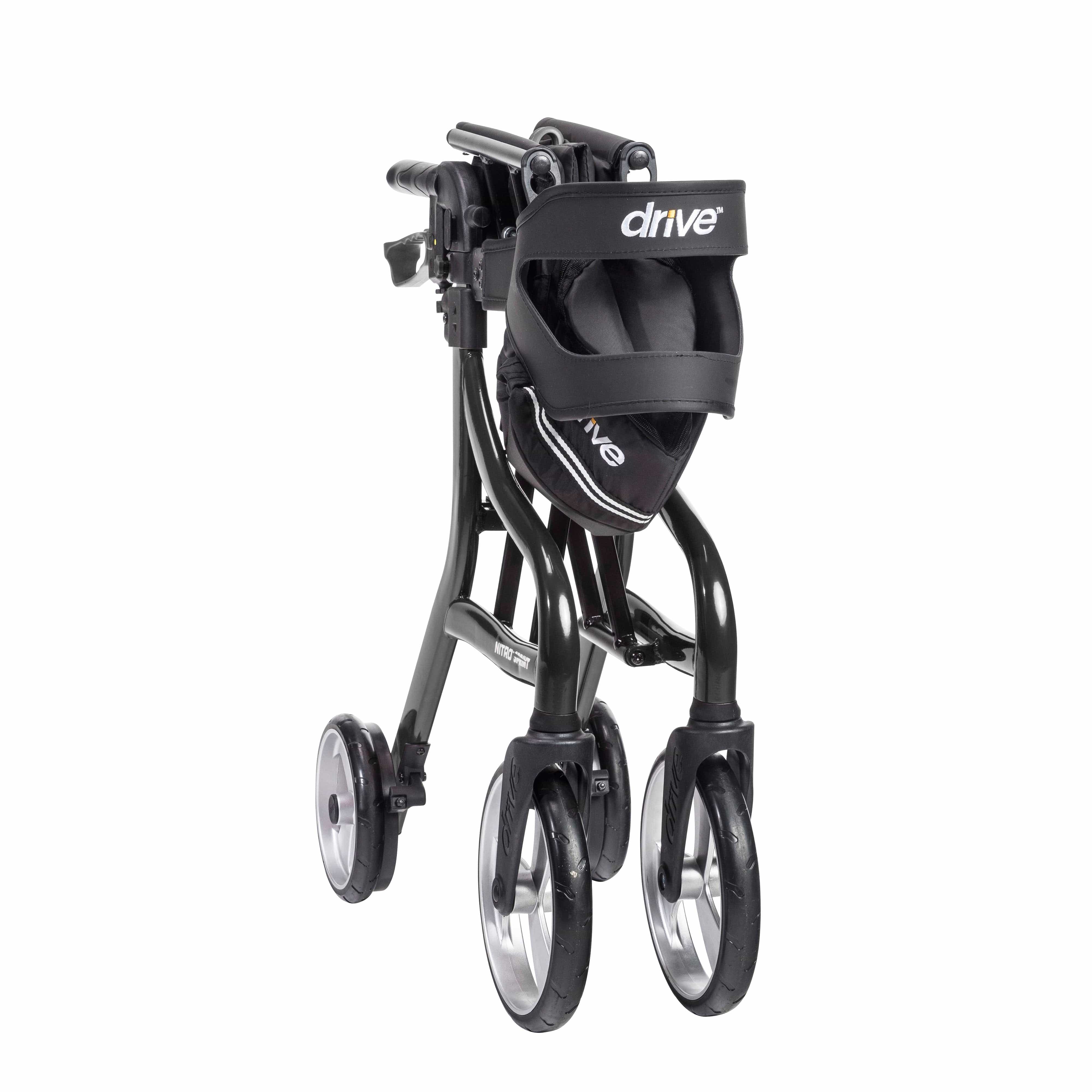 Drive Medical Drive Medical Nitro Sprint Rollator Rolling Walker, Hemi Height