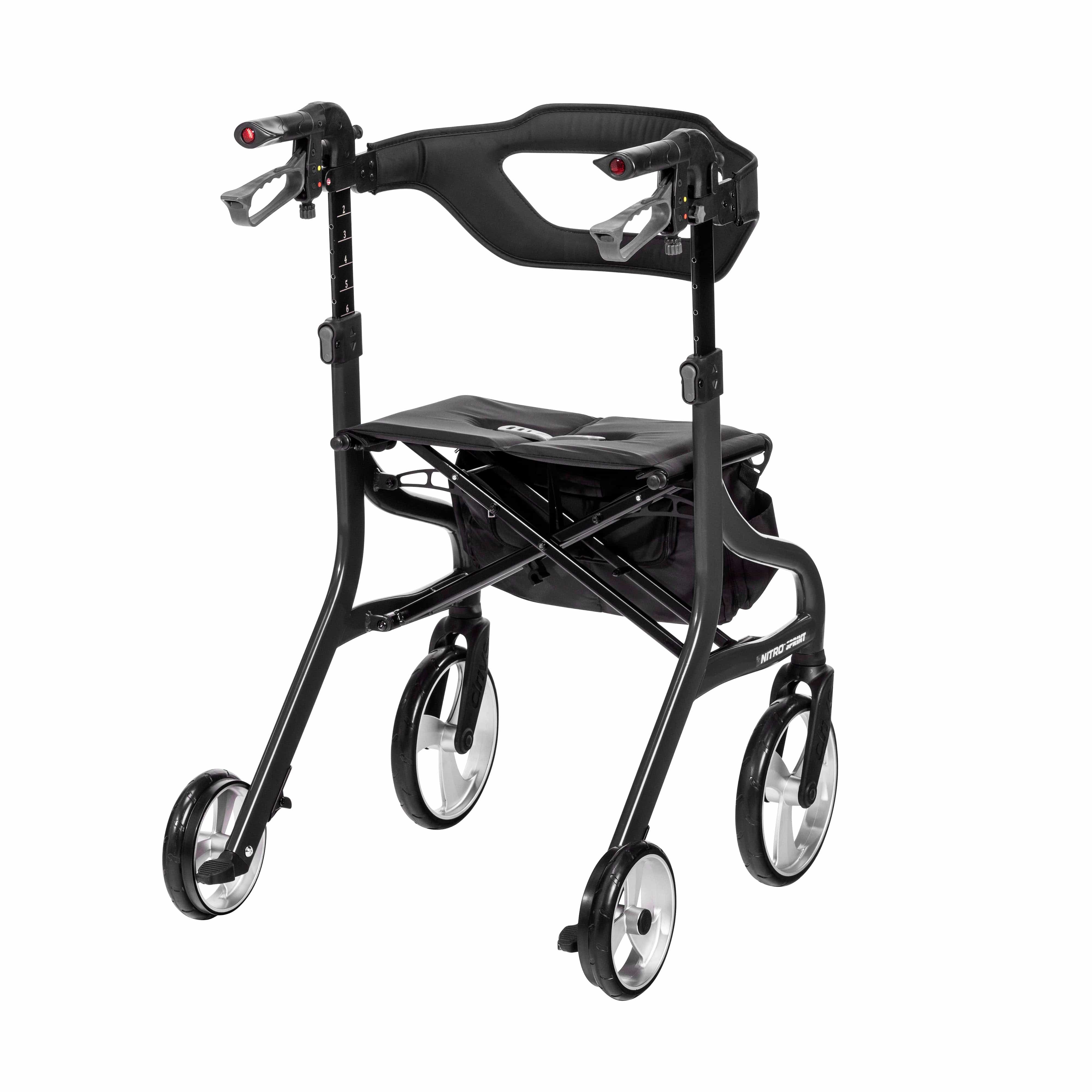 Drive Medical Drive Medical Nitro Sprint Rollator Rolling Walker, Tall