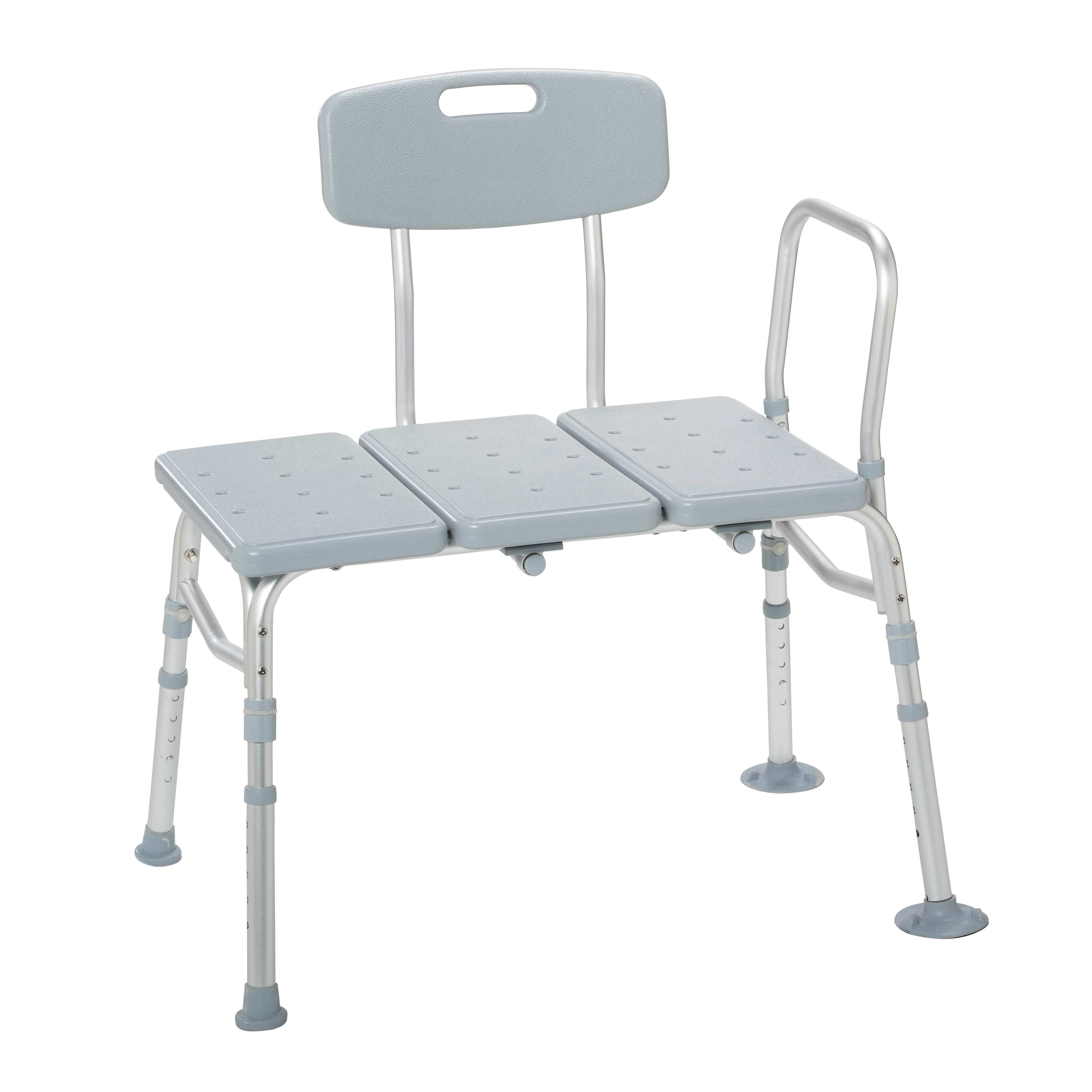 Drive Medical Drive Medical Plastic Transfer Bench with Adjustable Backrest 12011kd-1