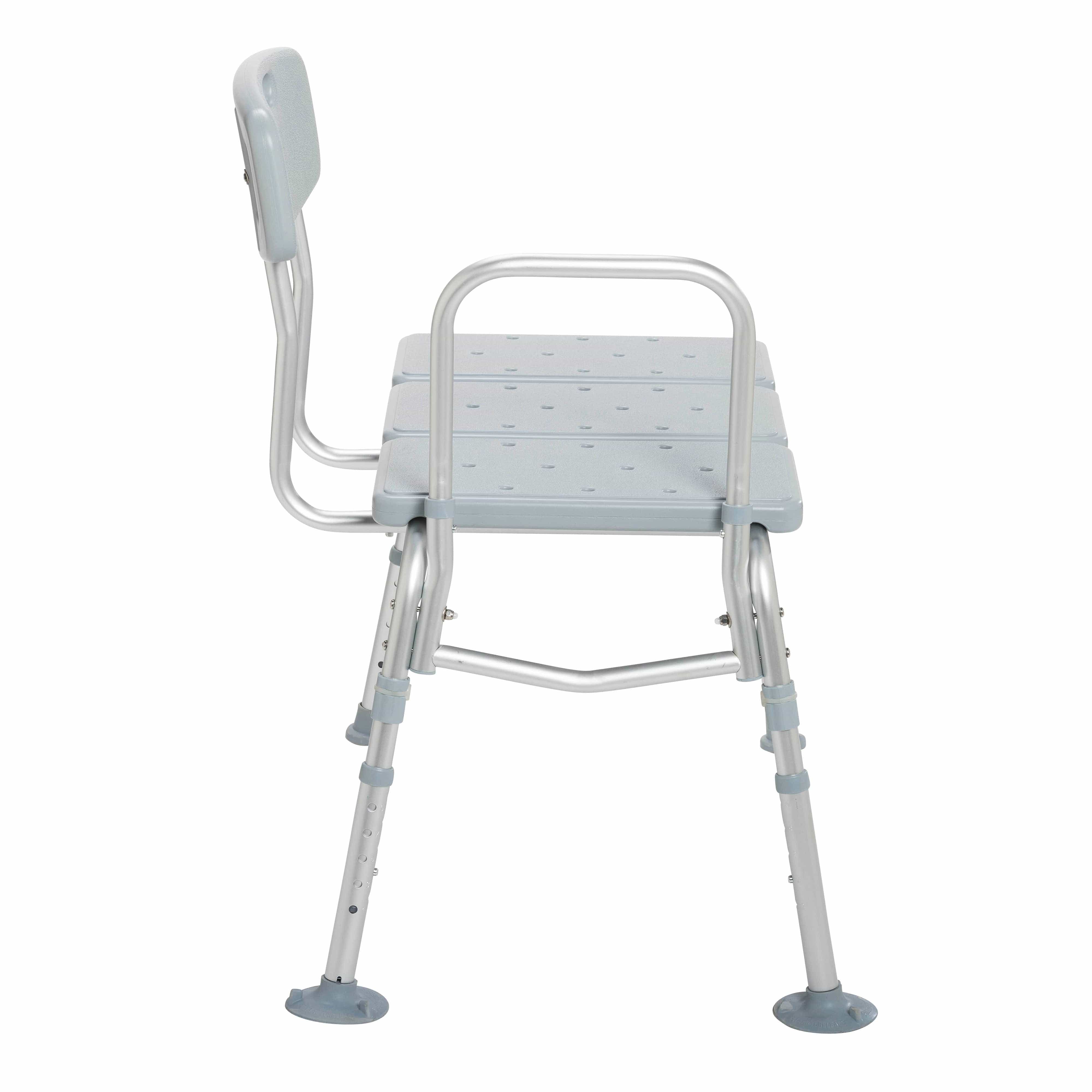 Drive Medical Drive Medical Plastic Transfer Bench with Adjustable Backrest 12011kd-1
