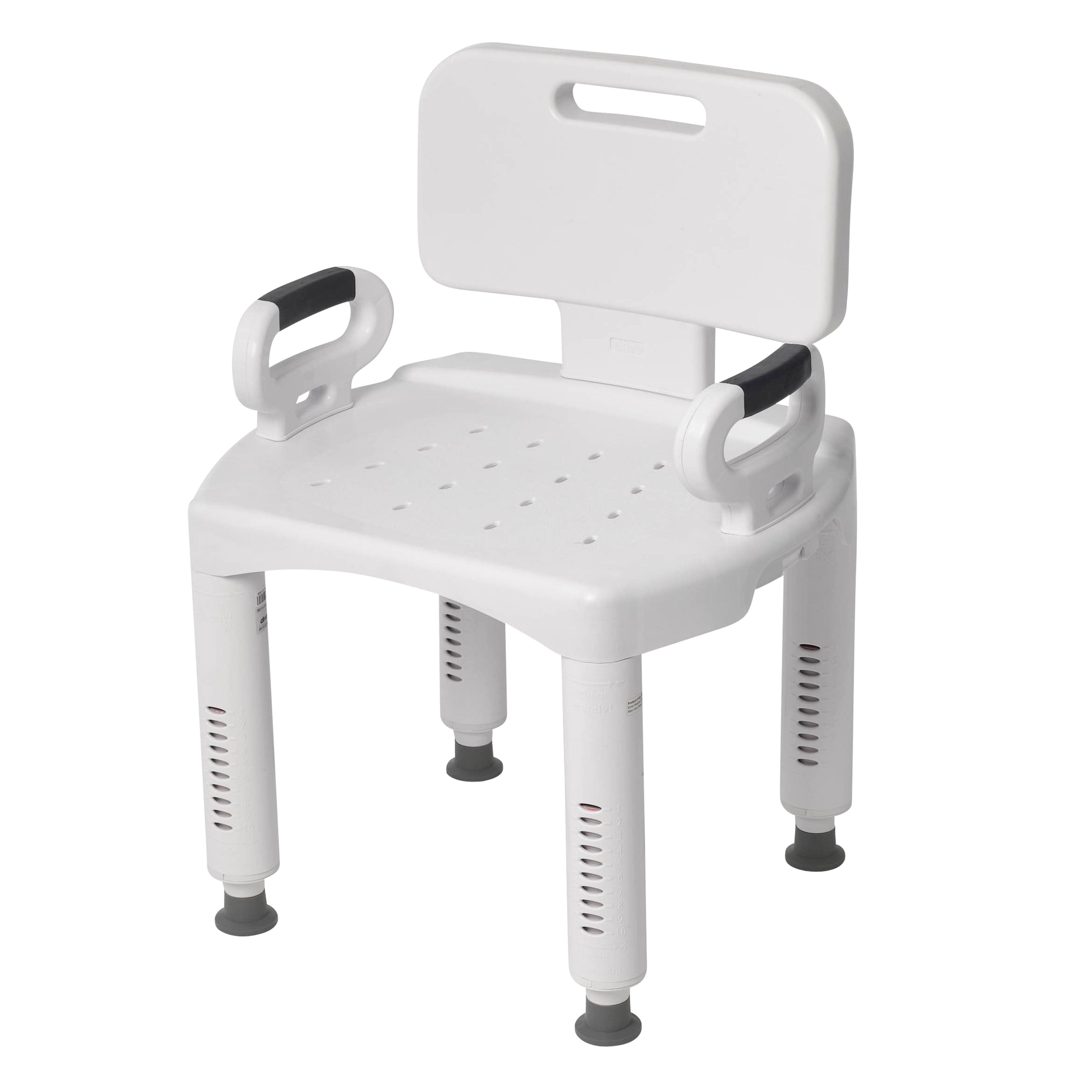 Drive Medical Drive Medical Premium Series Shower Chair with Back and Arms rtl12505
