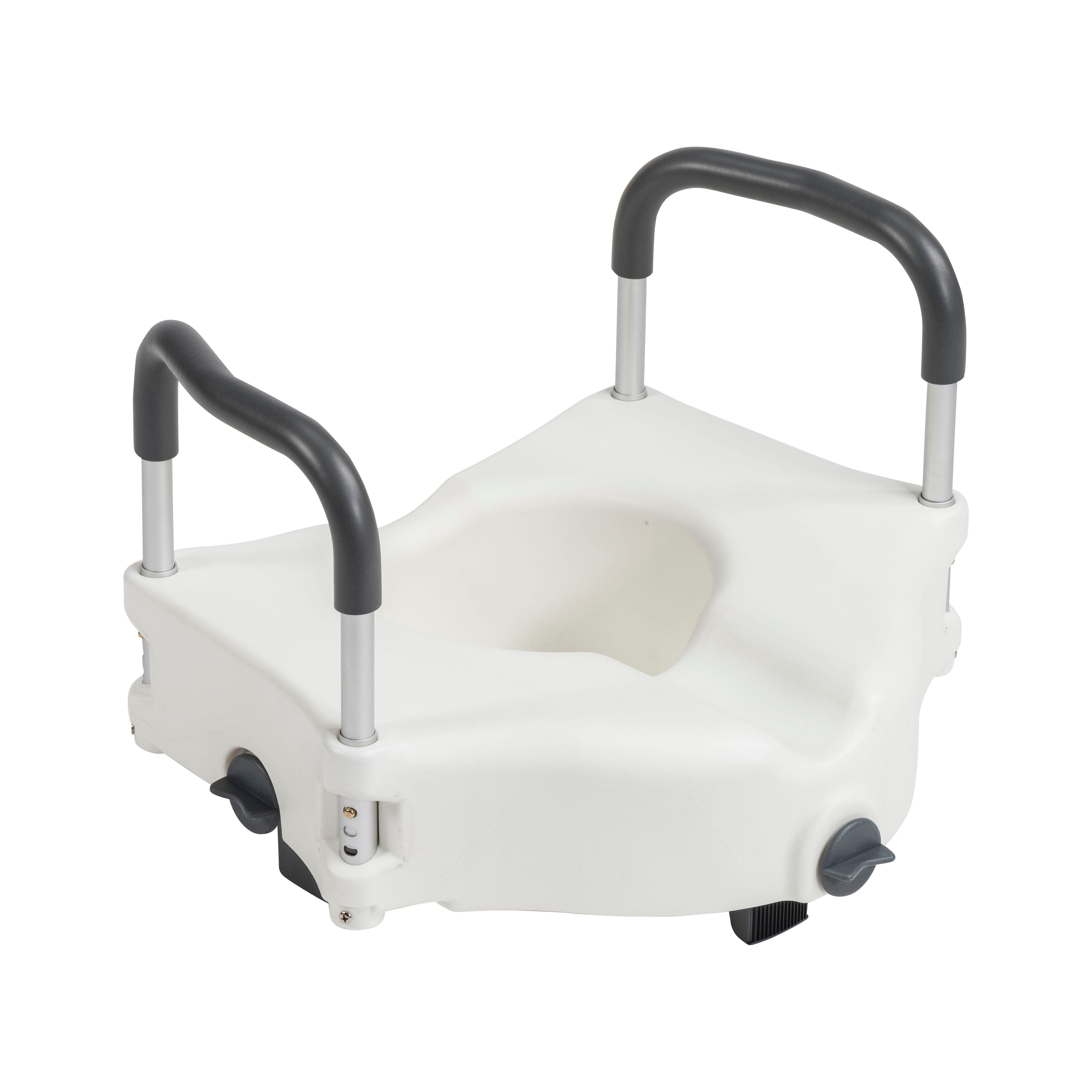 Drive Medical Drive Medical PreserveTech Secure Lock Raised Toilet Seat, 5" Height rtl12c003-wh
