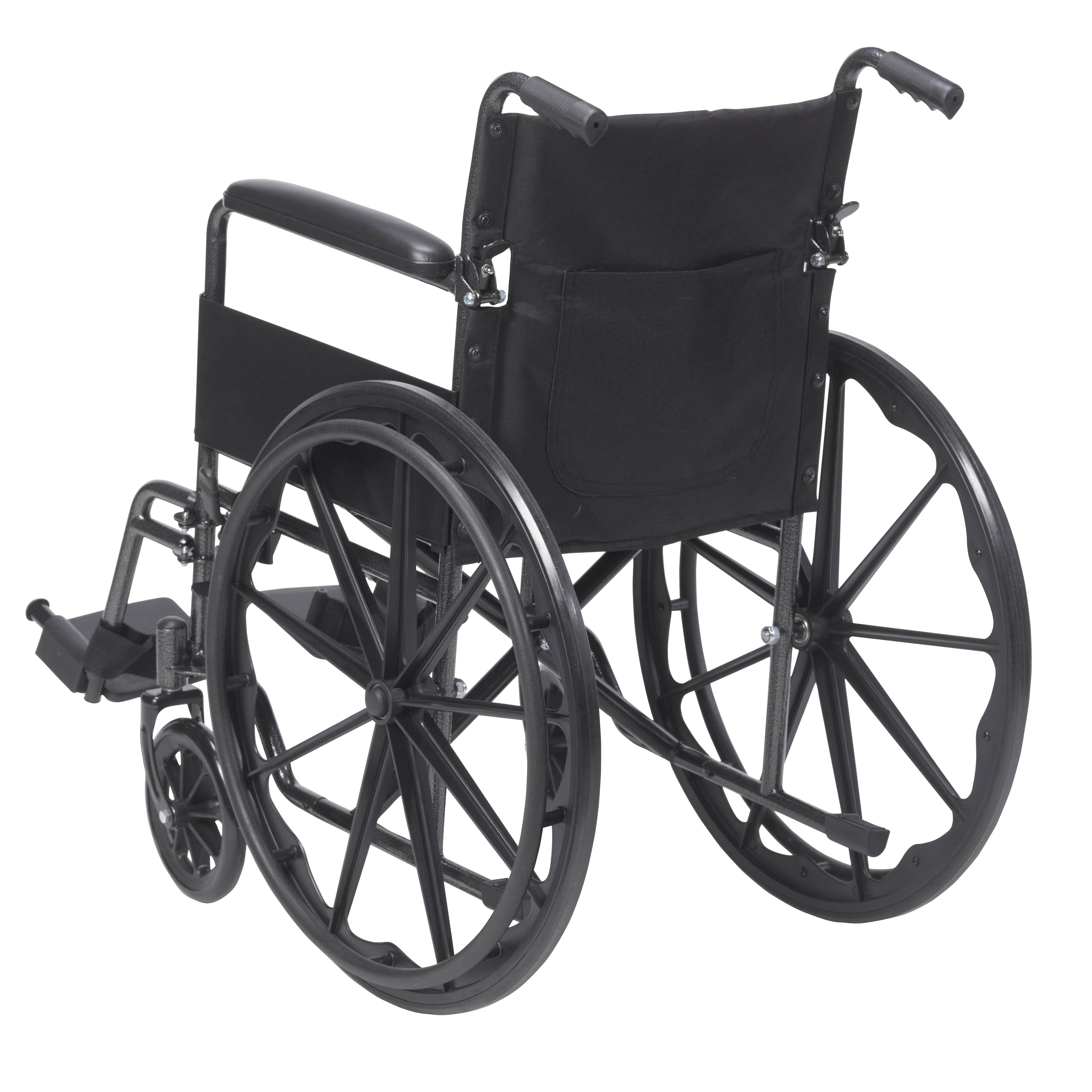 Drive Medical Drive Medical Silver Sport 1 Wheelchair with Full Arms and Swing away Removable Footrest ssp118fa-sf