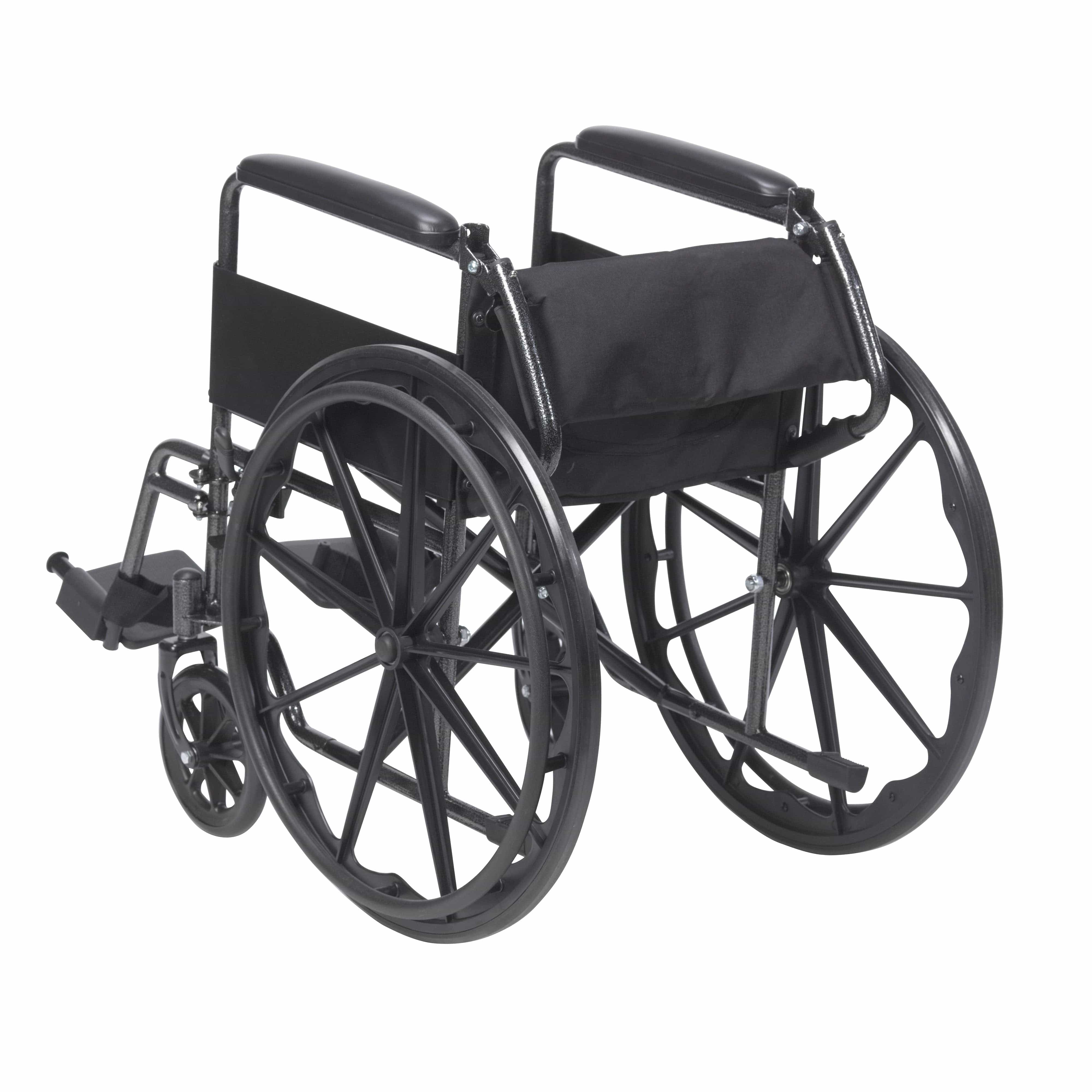 Drive Medical Drive Medical Silver Sport 1 Wheelchair with Full Arms and Swing away Removable Footrest ssp118fa-sf